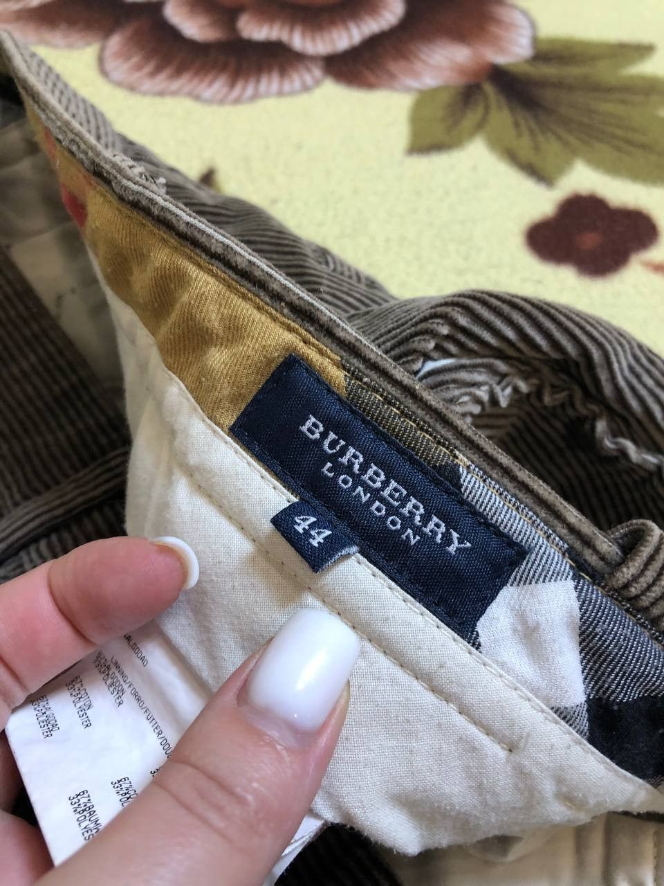 Burberry Vintage 90s Burberry Chunky Corduroy Pants Mens Size US 28 / EU 44 - 2 Thumbnail