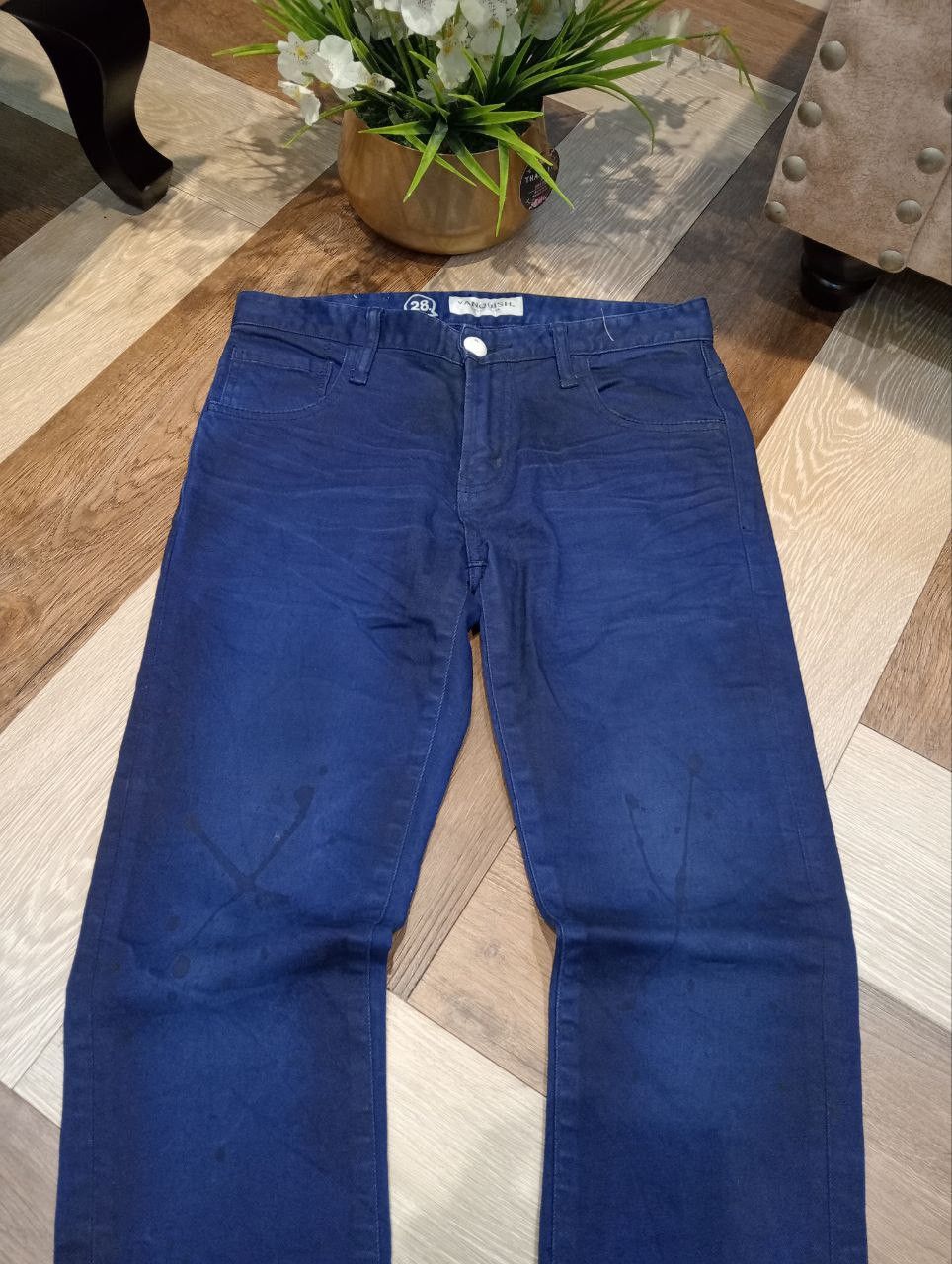 Vanquish VANQUISH JAPAN BLUE PAINTER STRETCH JEANS - SIZE 28 Size US 28 / EU 44 - 4 Thumbnail