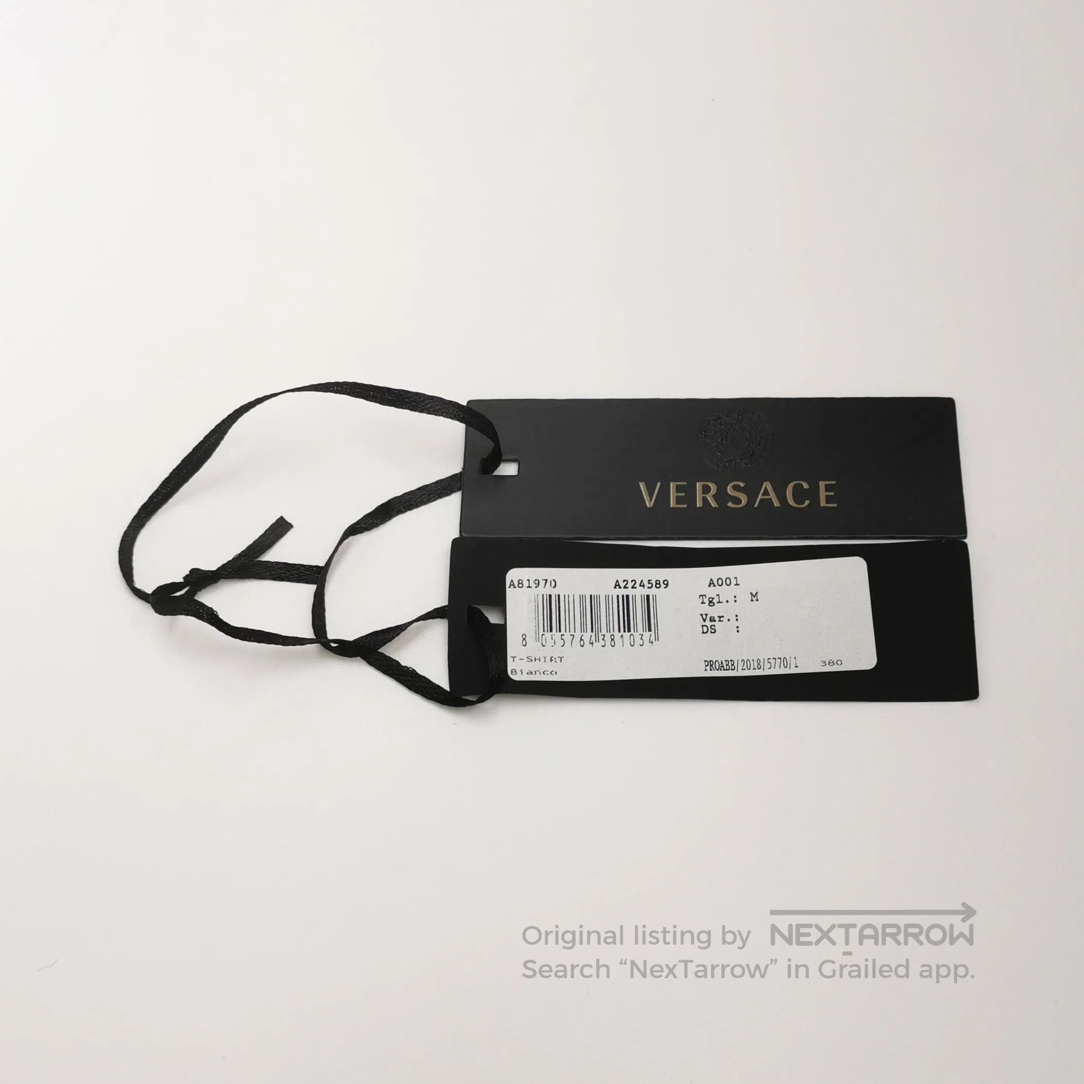 Versace Versace M Cotton Letter Logo Crew Neck T-Shirt. Size US S / EU 44-46 / 1 - 4 Thumbnail