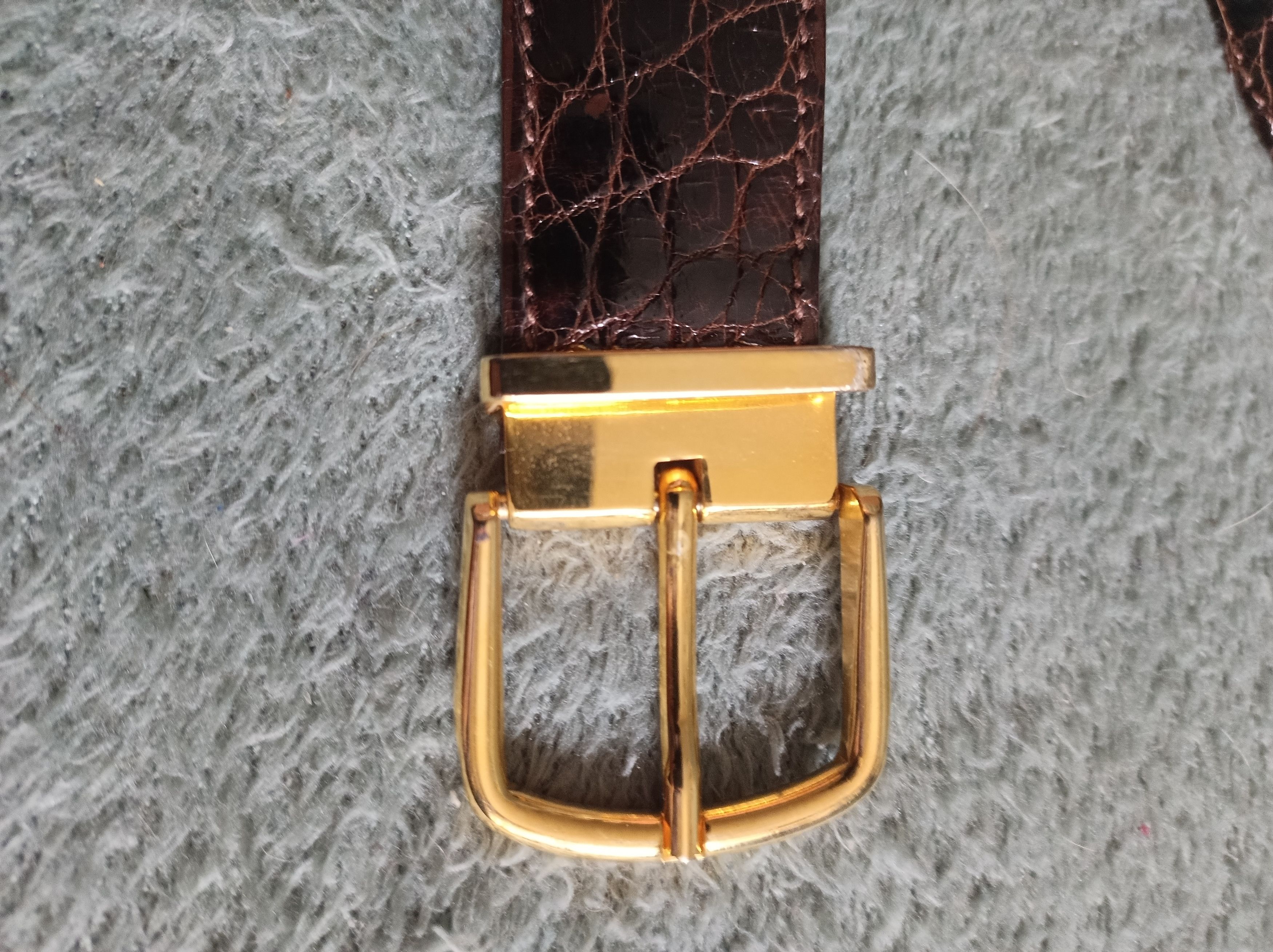 Designer Saint Phil Zurich Genuine Crocodile Leather Swiss Belt 90/36 Size 36 - 9 Thumbnail