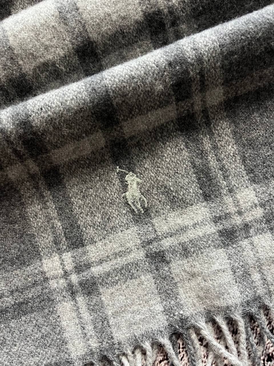 Ralph Lauren Polo Ralph Lauren Scarf Plaid Gray One Size Size ONE SIZE - 2 Thumbnail