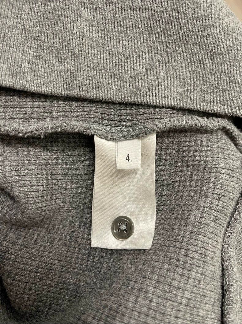 Thom Browne Thom Browne Gray four-striped waffe round-neck sweatshirt 2 Size US XL / EU 56 / 4 - 6 Thumbnail