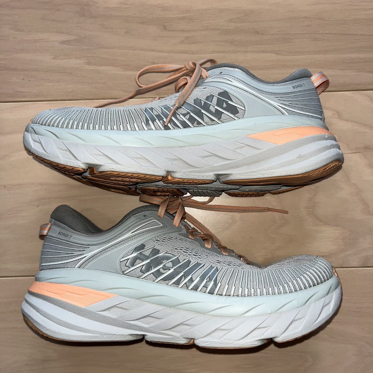 Hoka Women’s Sz 8 - Hoka One One Bondi 7 Harbor Mist W Running Size US 8 / IT 38 - 2 Thumbnail
