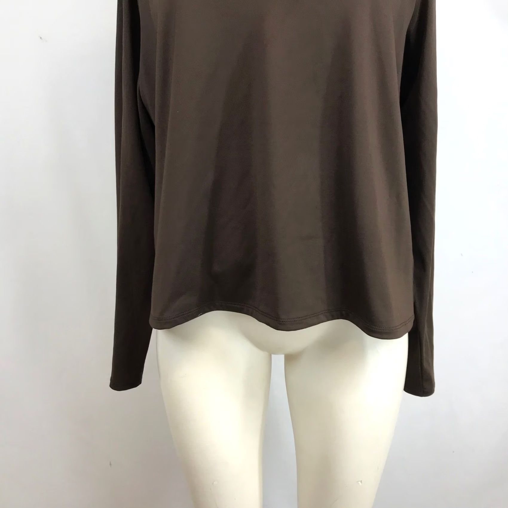 Old Navy Old Navy Womens XXL Brown V-Neck Long Sleeve Pullover Top Stretch Relaxed Fit Size XXL / US 16-18 / IT 52-54 - 3 Thumbnail