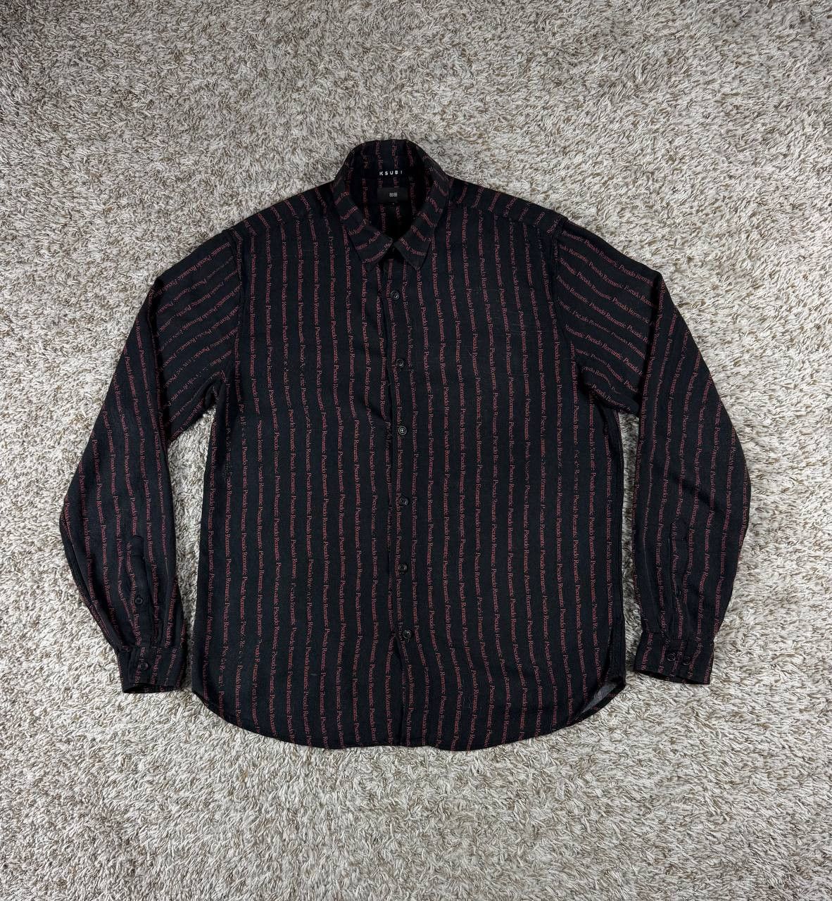 Ksubi Ksubi Button Up All Over Logo Striped Short Sleeve Shirt Size US S / EU 44-46 / 1 - 1 Thumbnail