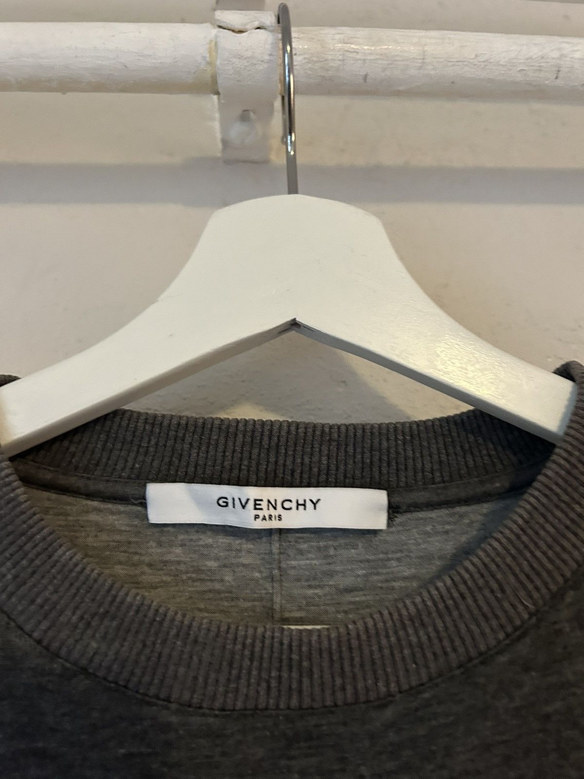 Givenchy Grey Leather Logo Badge Viscose Sweatshirt Size US S / EU 44-46 / 1 - 6 Thumbnail