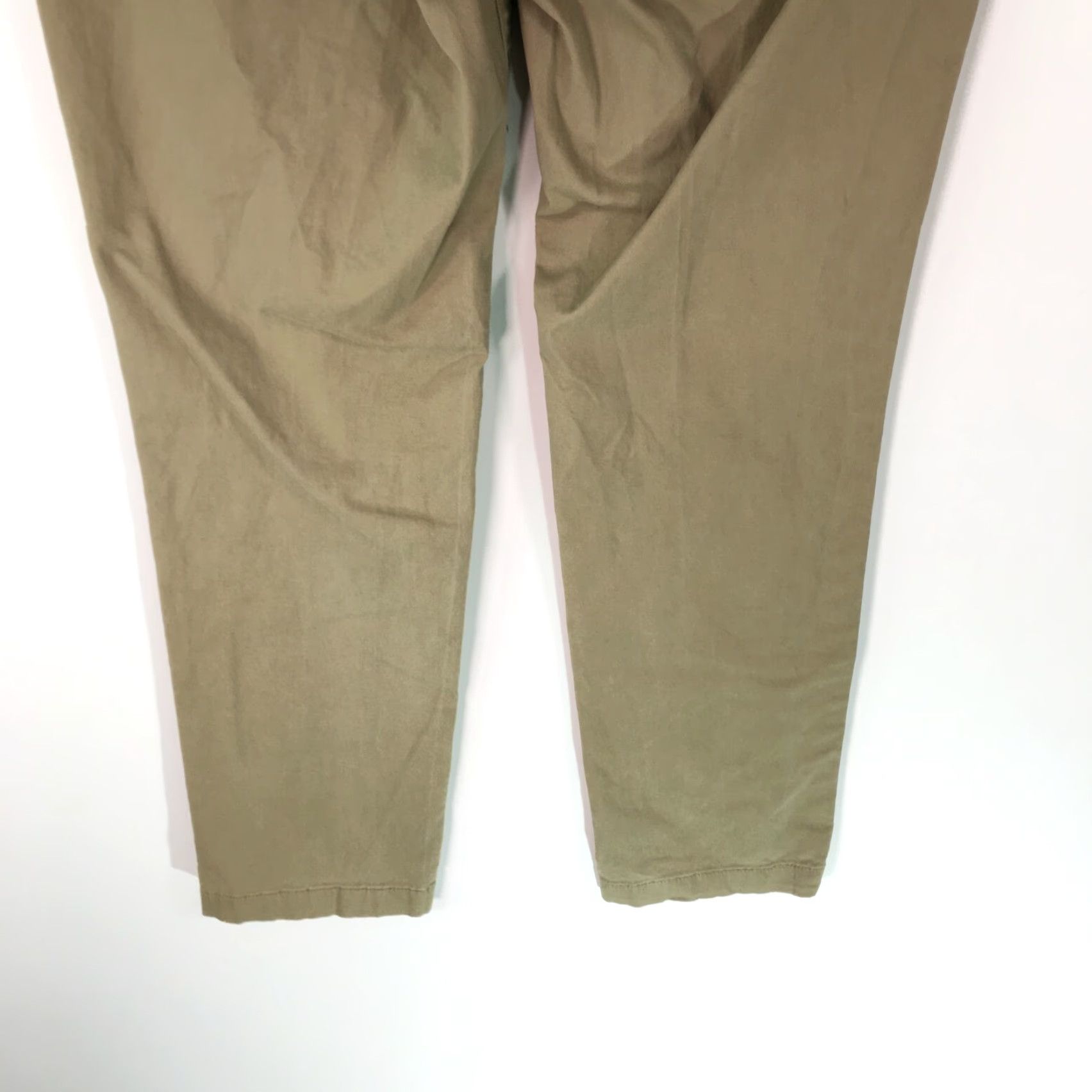 Vintage A New Day Women's Tan Flat Front Mid Rise Stretch Dress Pants Size 10 Size 32" / US 10 / IT 46 - 6 Thumbnail