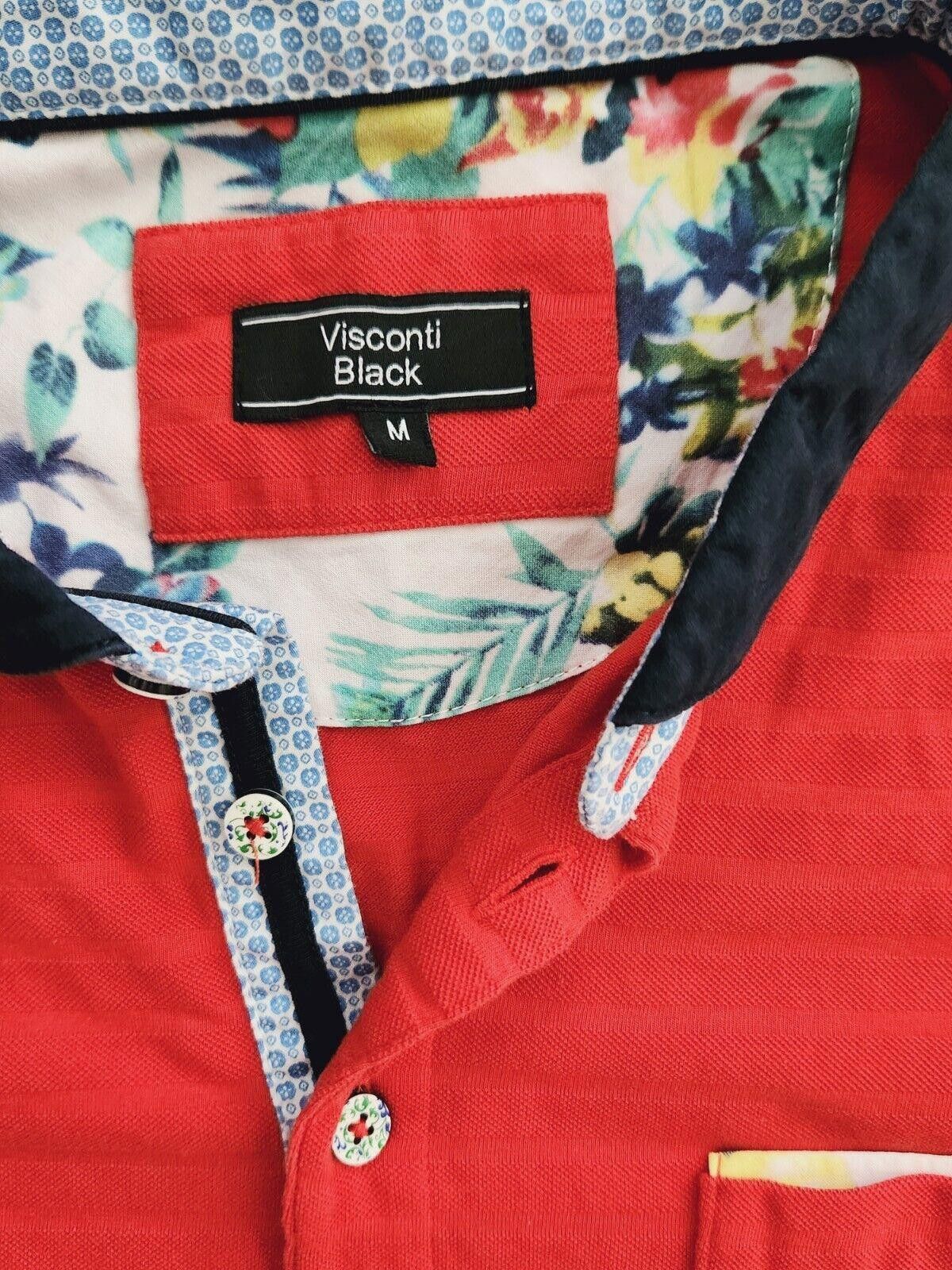 Luchiano Visconti Visconti Black Polo Shirt Medium golf striped Size US M / EU 48-50 / 2 - 3 Thumbnail