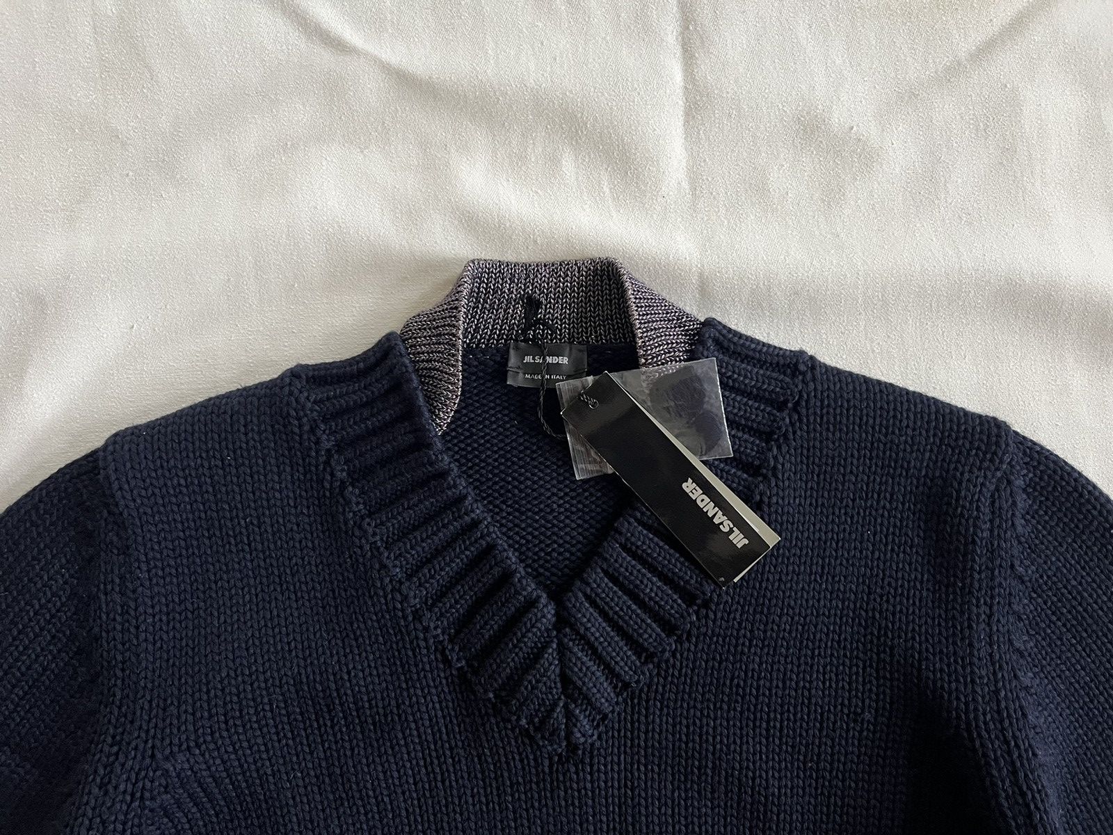 Jil Sander BNWT Metallic Collar Sweater - RAF Simon’s Size US M / EU 48-50 / 2 - 2 Thumbnail