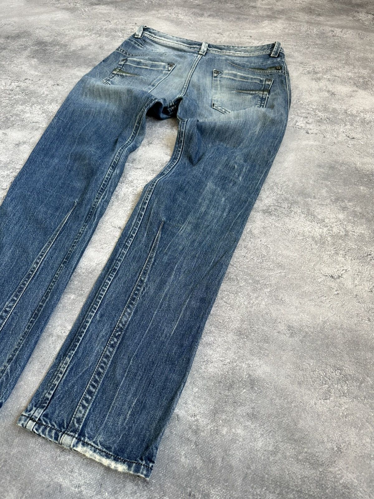 Diesel Vintage Diesel Distressed Ripped Denim Jeans Japanese Stripe Size US 31 - 14 Thumbnail