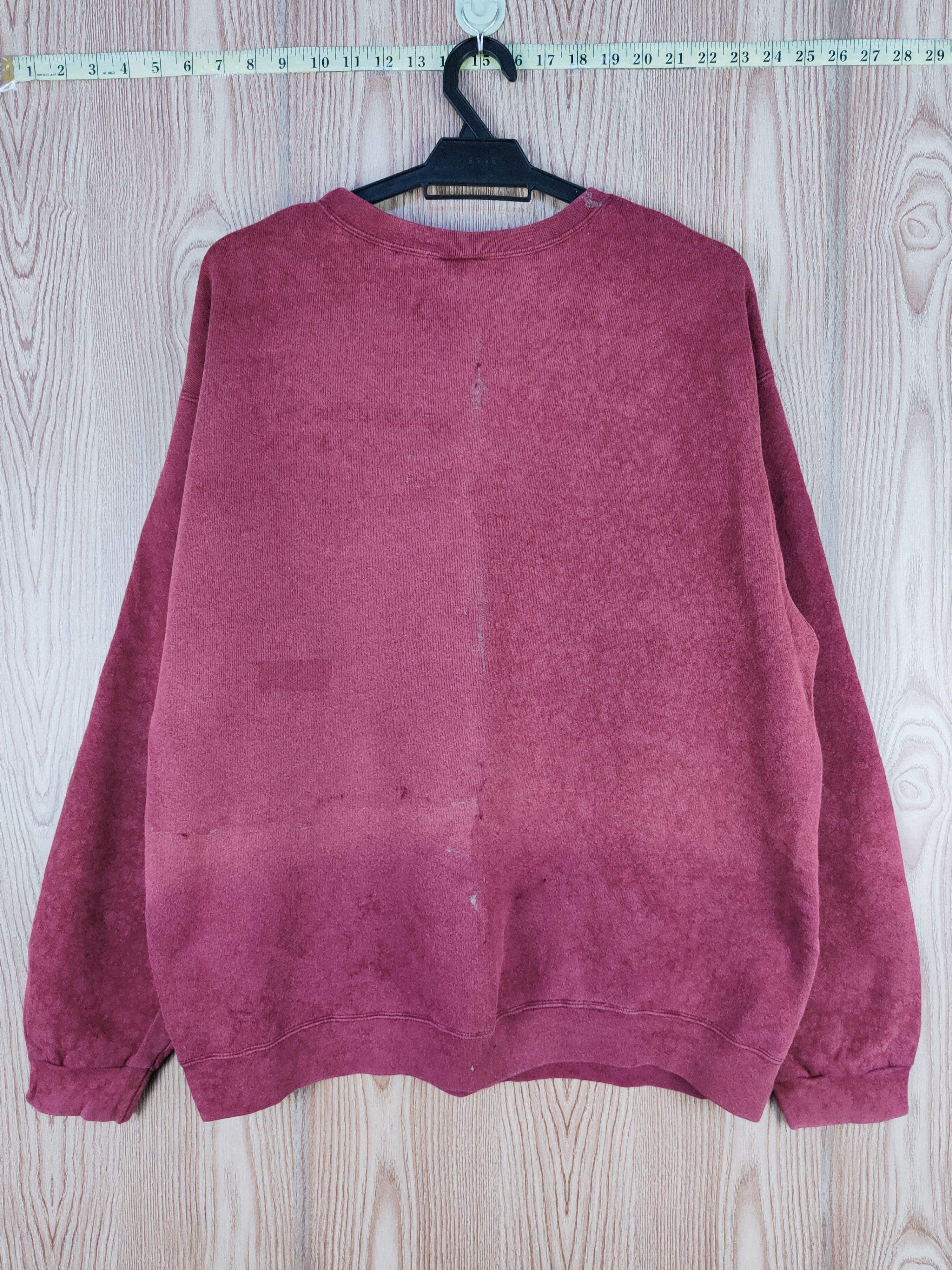 Lee × Vintage Vintage 💥 Rare 🔥Lee Maroon Faded Sweatshirts Size US L / EU 52-54 / 3 - 7 Thumbnail
