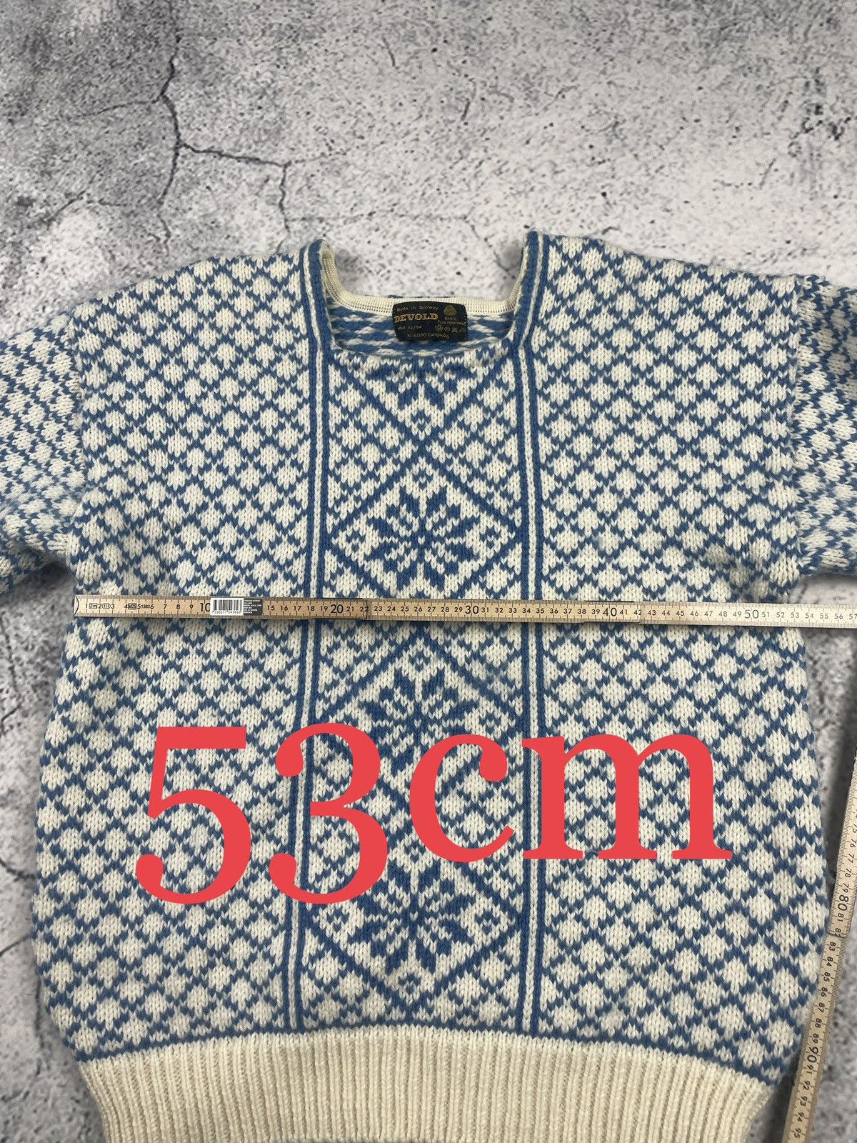Other Devold XL 100% Merino Wool Sweater – Blue Old Money Cozy EGV Size US XL / EU 56 / 4 - 5 Thumbnail