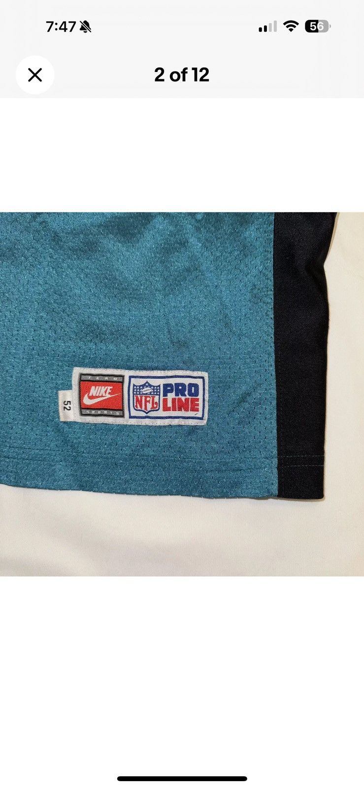 Nike Nike Pro Line Mark Brunell Jaguars Jags Sewn NFL Jersey 2XL Size US XXL / EU 58 / 5 - 2 Thumbnail