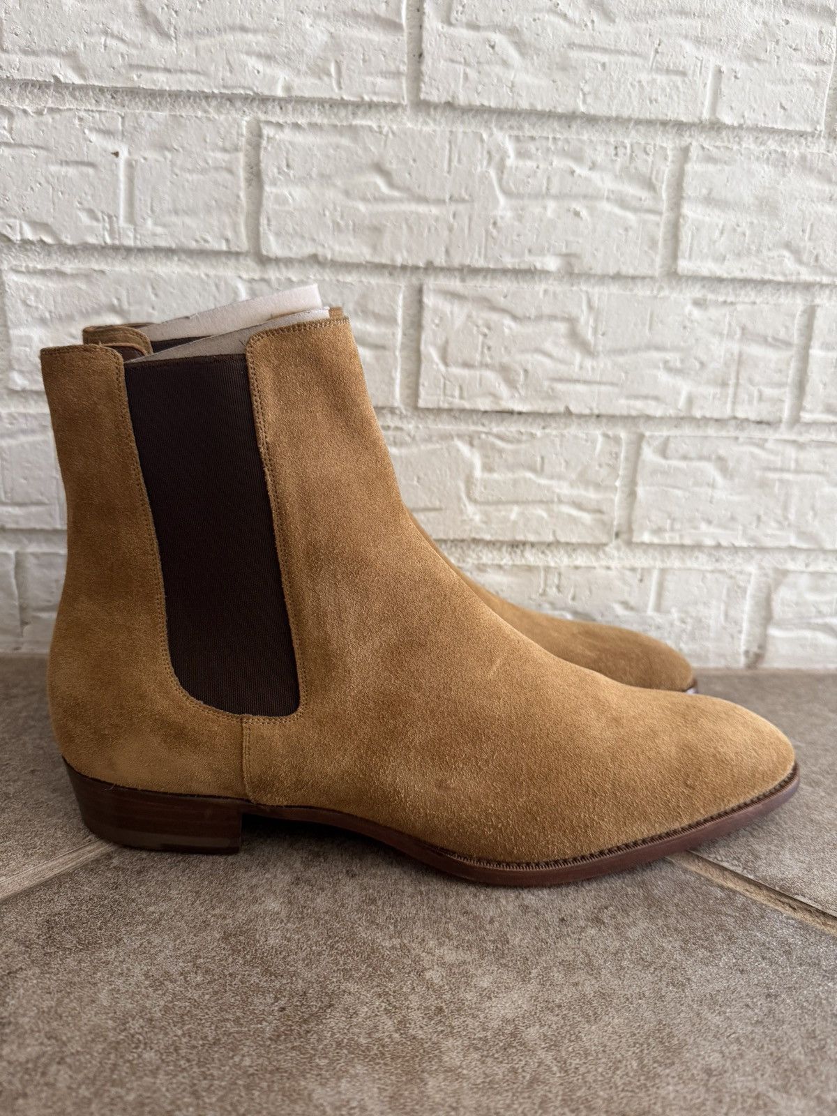 Celine × Hedi Slimane Hedi Slimane Celine Drugstore Brown Suede