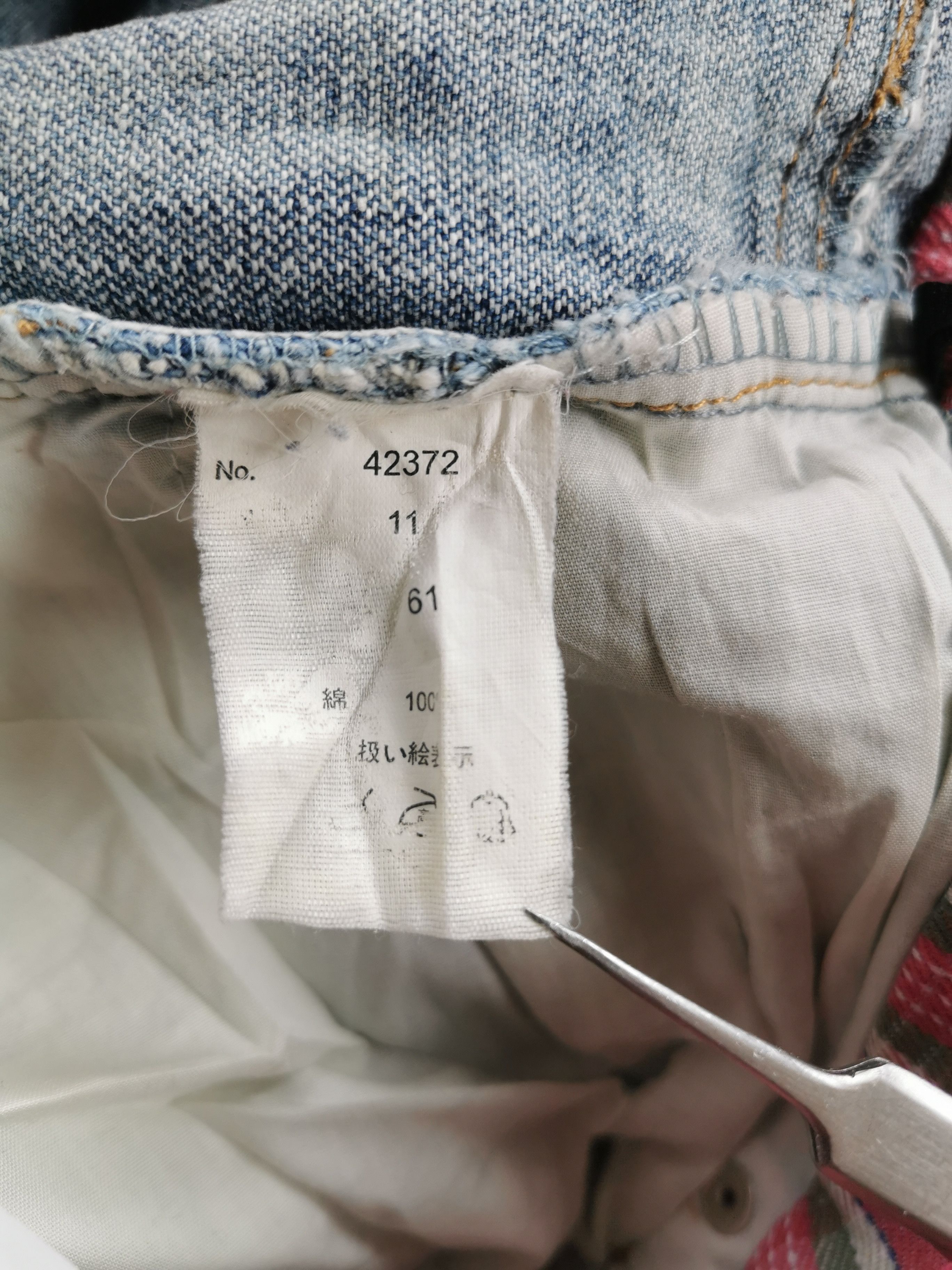 Hysteric Glamour Japan Brand Double Waist Plaid Patch Distressed Denim Jeans Size US 28 / EU 44 - 10 Thumbnail