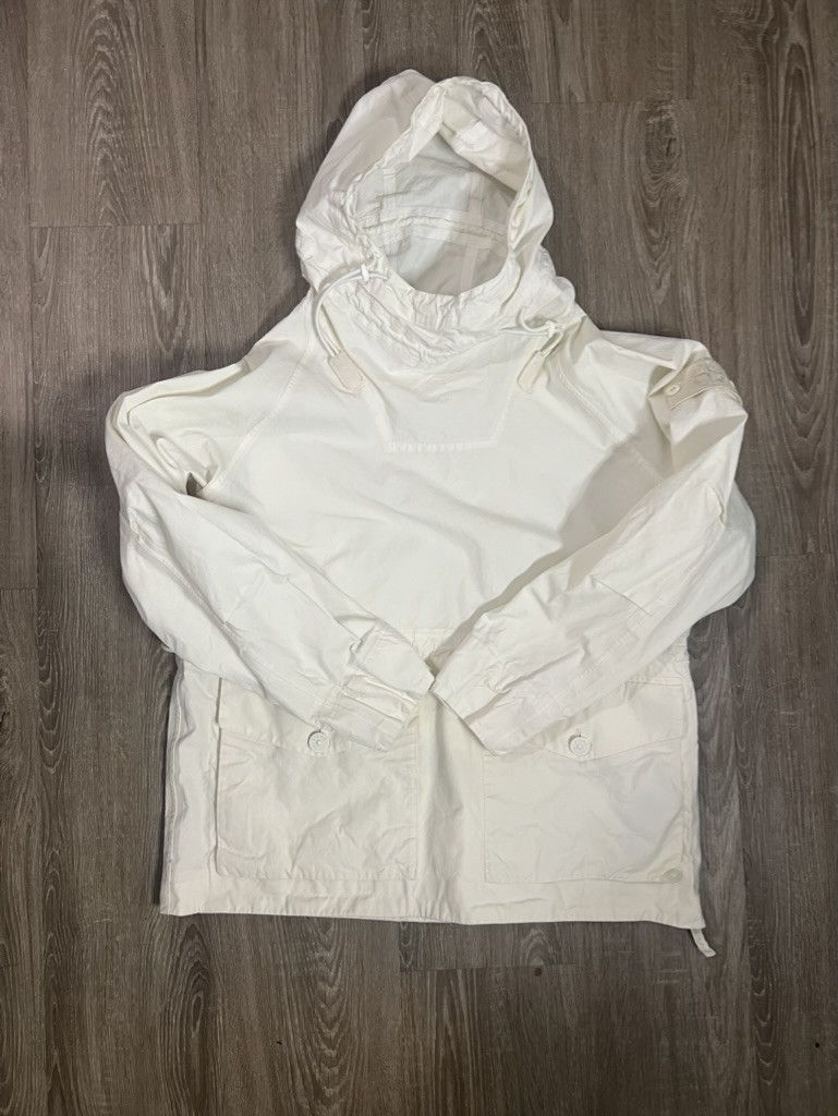 image of Stone Island O-Ventile Ghost Anorak Jacket In White, Men's (Size Medium)