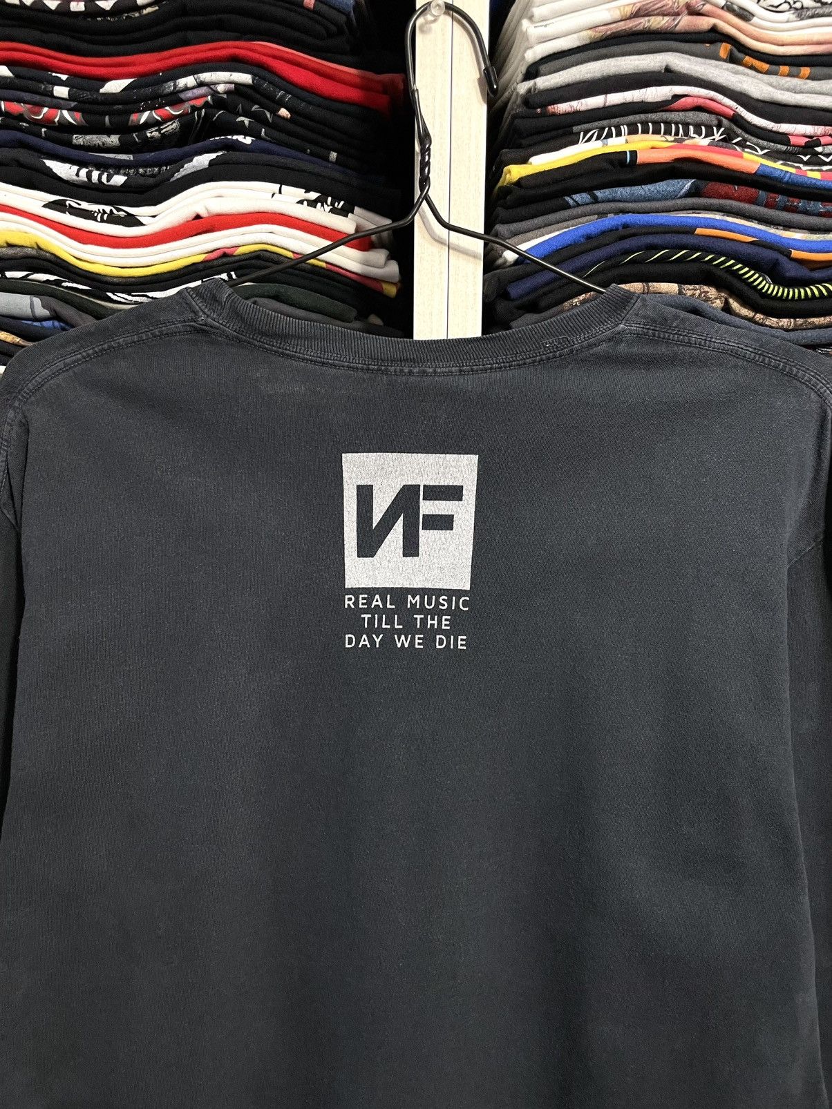 Band Tees NF Real Music Till The Day We Die Faded Long Sleeve T Shirt Size US M / EU 48-50 / 2 - 11 Thumbnail