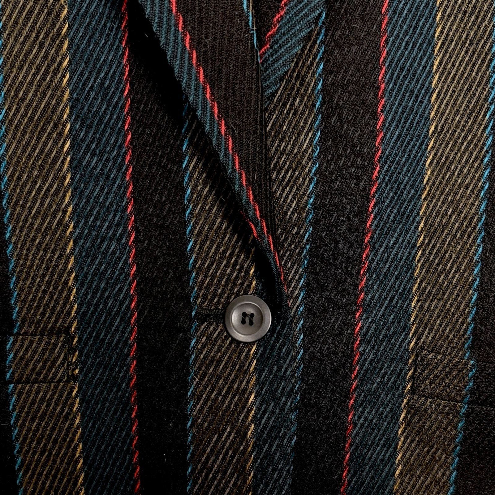Kasper Vintage Kasper ASL Size 4P Green Black Striped Wool Blazer Size S / US 4 / IT 40 - 4 Thumbnail