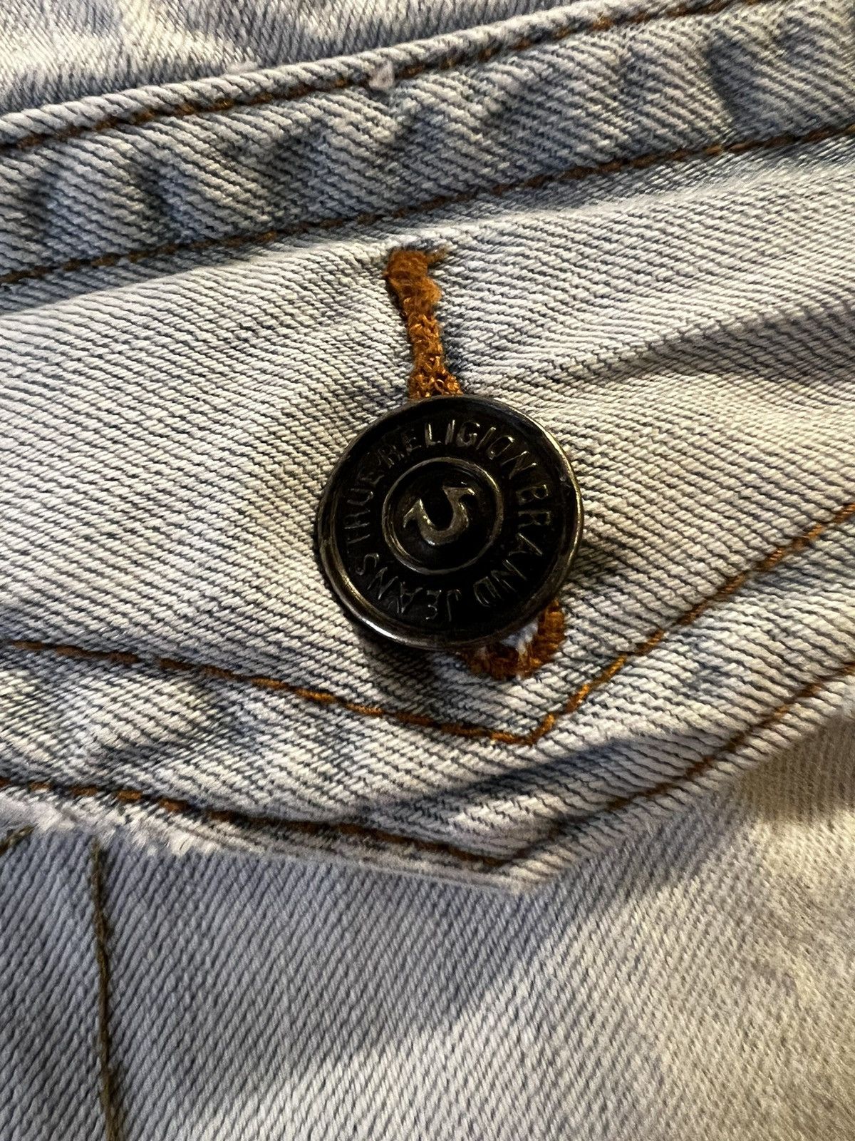True Religion × Vintage Y2K True Religion Ricky Jorts (Jean Shorts) Size US 38 / EU 54 - 6 Thumbnail