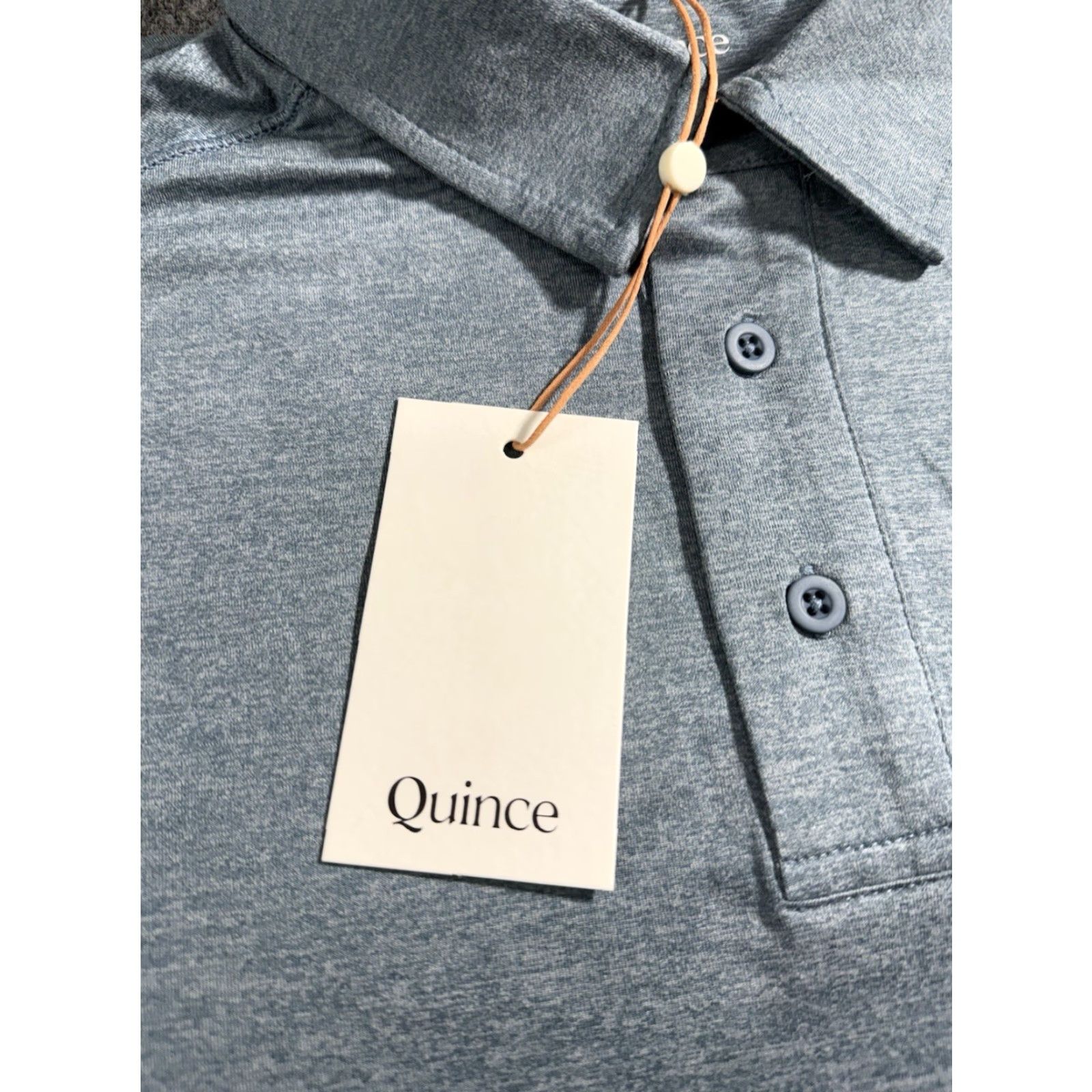 Quince NWT Quince Flowknit Breeze Performance Polo Shirt Mens Medium Heather Sky Blue Size US M / EU 48-50 / 2 - 4 Thumbnail