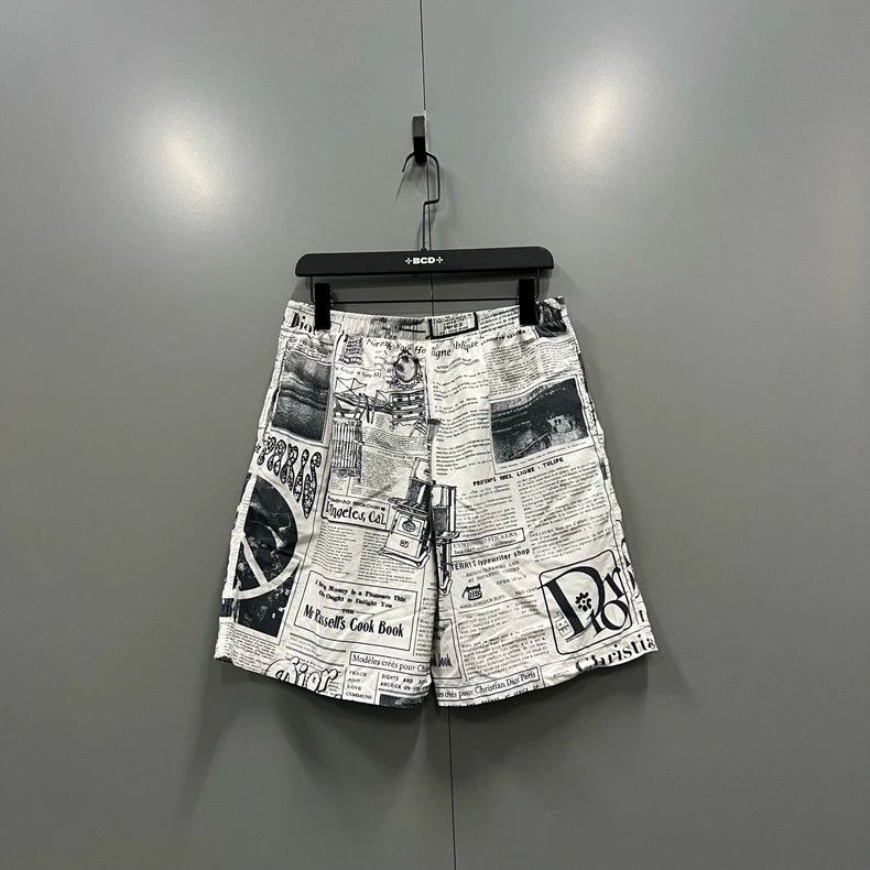 Dior Newspaper Print Shorts Size M- DMC
