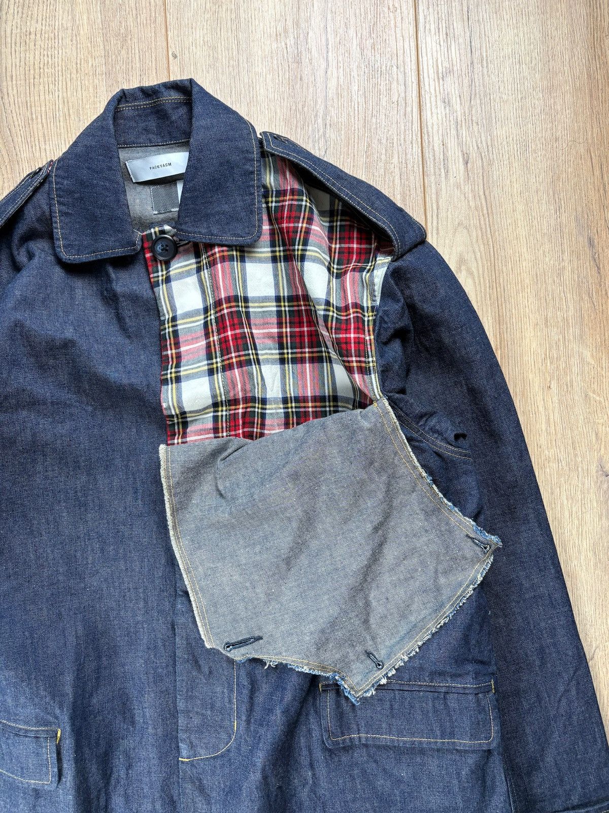 Facetasm Facetasm Denim Layered Long Coat Size US L / EU 52-54 / 3 - 10 Thumbnail