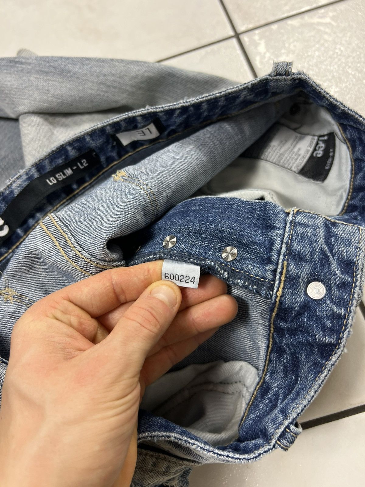 Lee Vintage Lee Slim-L2 dirty mud washed distressed denim jeans Size US 31 - 23 Thumbnail
