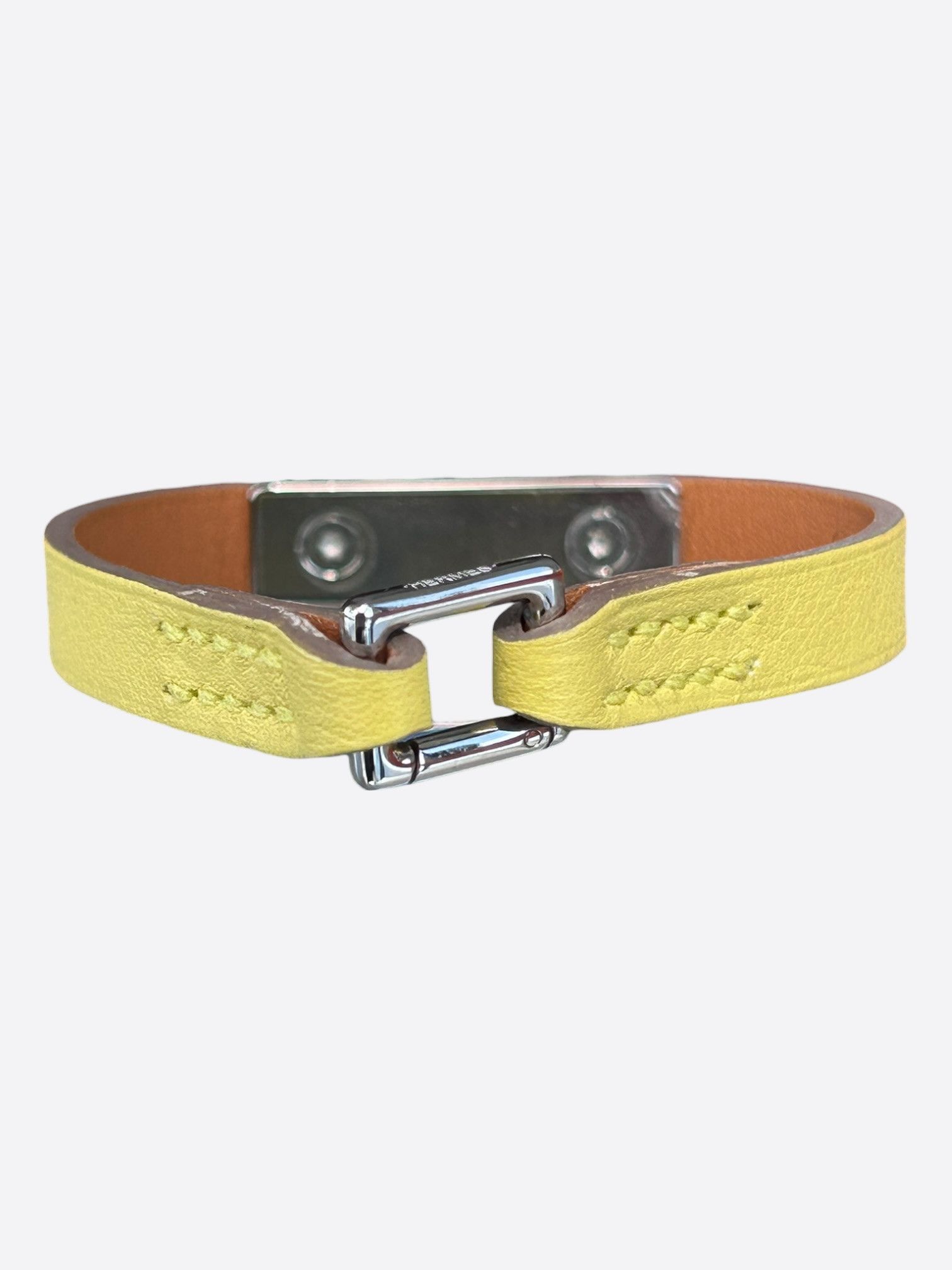 Hermes Hermes Yellow Swift & Palladium Hardware Mini Kelly Bracelet Size ONE SIZE - 2 Thumbnail