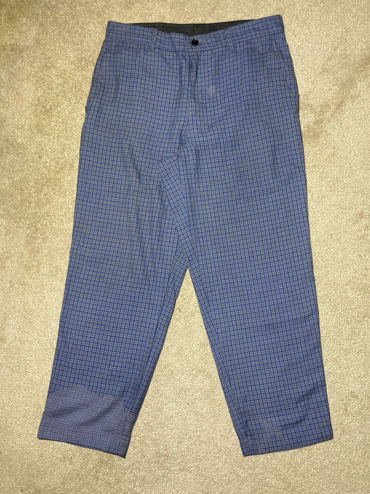 Comme des Garcons Homme Plus 1996 Comme Des Garcons Homme Plus Blue Plaid Check Pants S Size US 30 / EU 46 - 2 Thumbnail