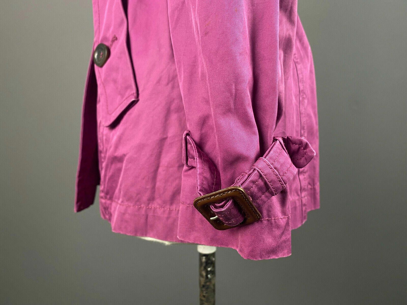 Designer Weekend Max Mara Purple Cotton Double Trench Coat Size 1 Size M / US 6-8 / IT 42-44 - 6 Thumbnail