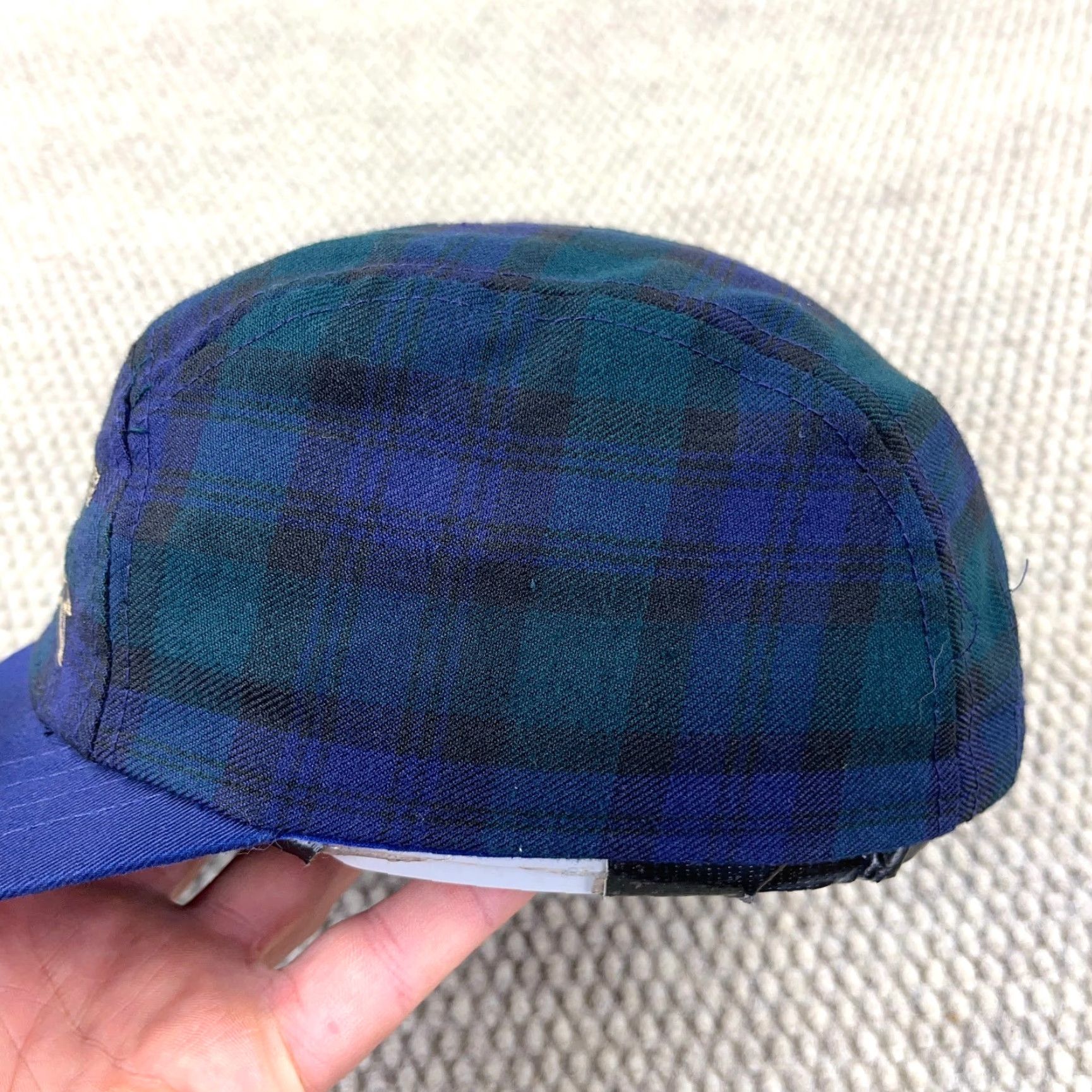 Vintage VINTAGE Looney Tunes Baseball Cap Hat Women One Size Blue Plaid 90s Sylvester Casual Size ONE SIZE - 5 Thumbnail