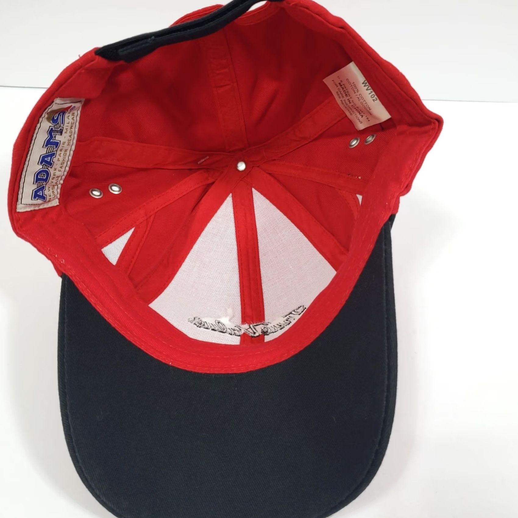 Vintage Adams True Value Baseball Cap Red Black Cotton Embroidered Adjustable Strapback Size ONE SIZE - 6 Thumbnail