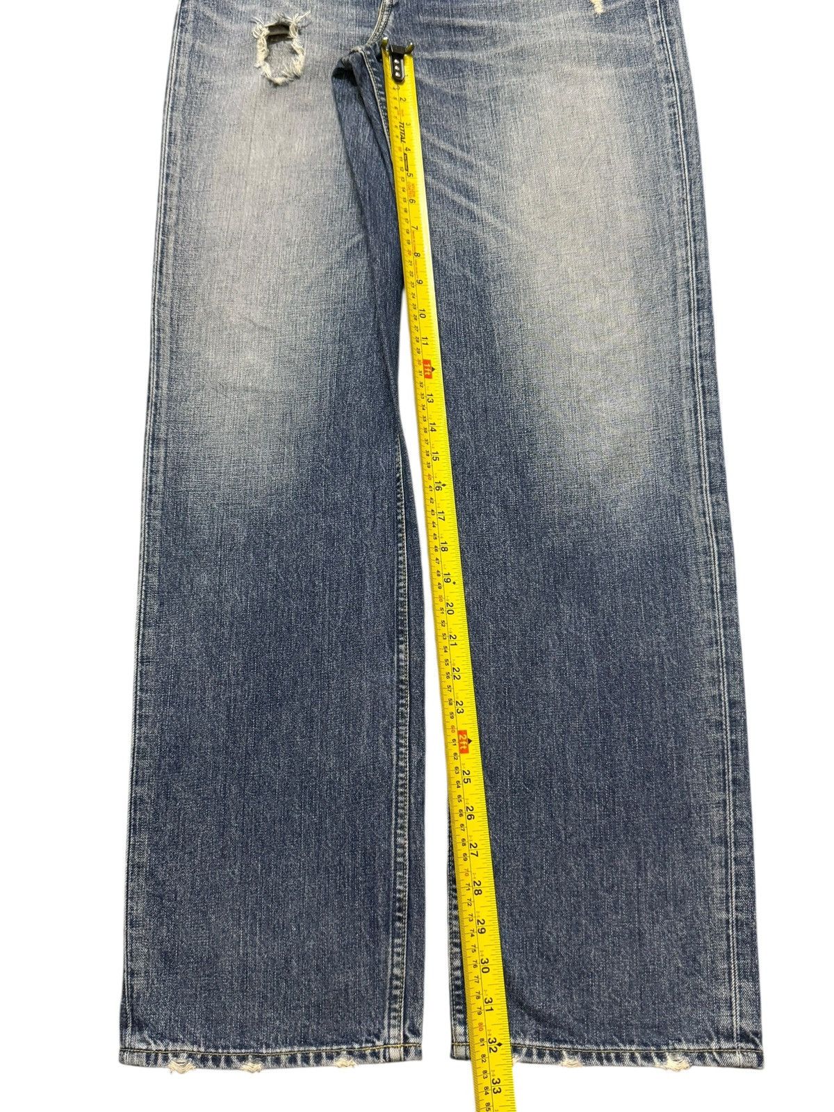 Levi's Vintage Y2K Levis 502 Blue Faded Wash Distress Regular Fits Size US 32 / EU 48 - 11 Thumbnail