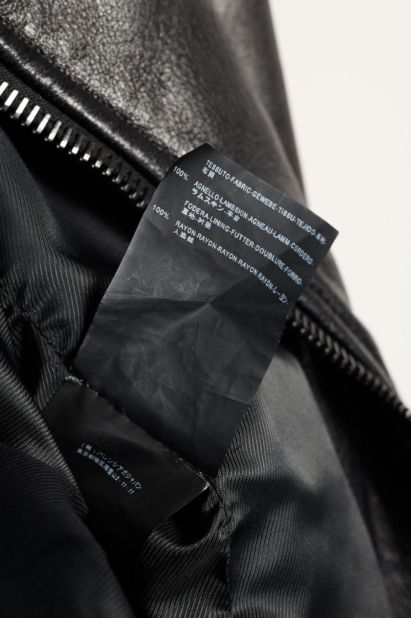 Acne Studios Balenciaga Black Lambskin-Leather Moto Jacket Size M / US 6-8 / IT 42-44 - 11 Thumbnail