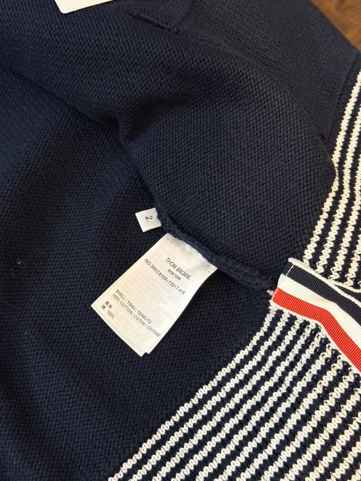 Thom Browne Thom Browne Men’s Hector Intarsia Cotton Cardigan Size US M / EU 48-50 / 2 - 11 Thumbnail