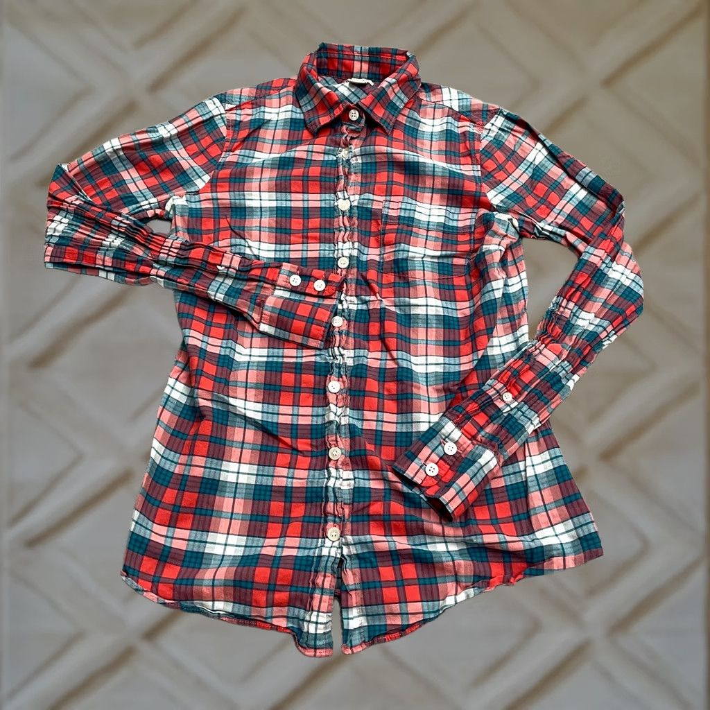 J.Crew J. Crew Shirt Womens XXS Multi Plaid Cotton Casual Long Sleeve Button Down Top Size XXS / US 00 / IT 34 - 1 Thumbnail