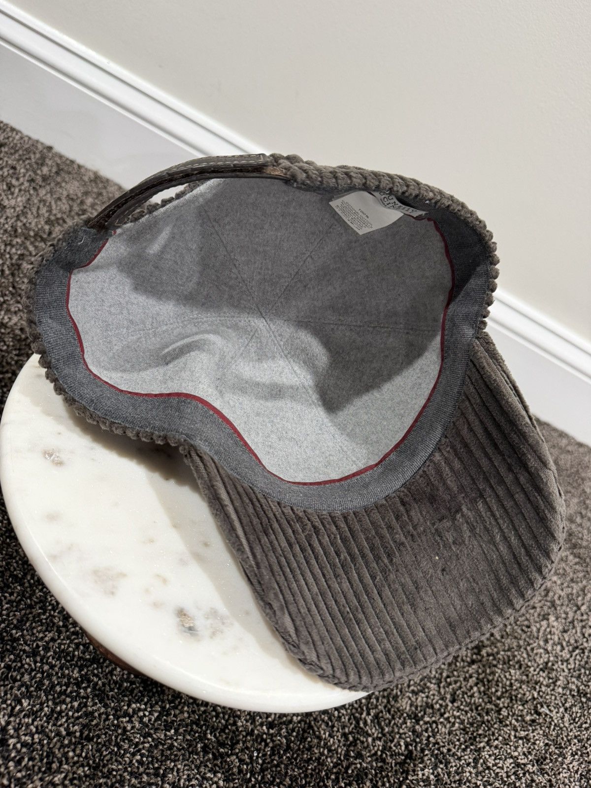 Brunello Cucinelli Brunello Cucinelli Shiny Gray Corduory Baseball Cap Hat Size ONE SIZE - 6 Thumbnail