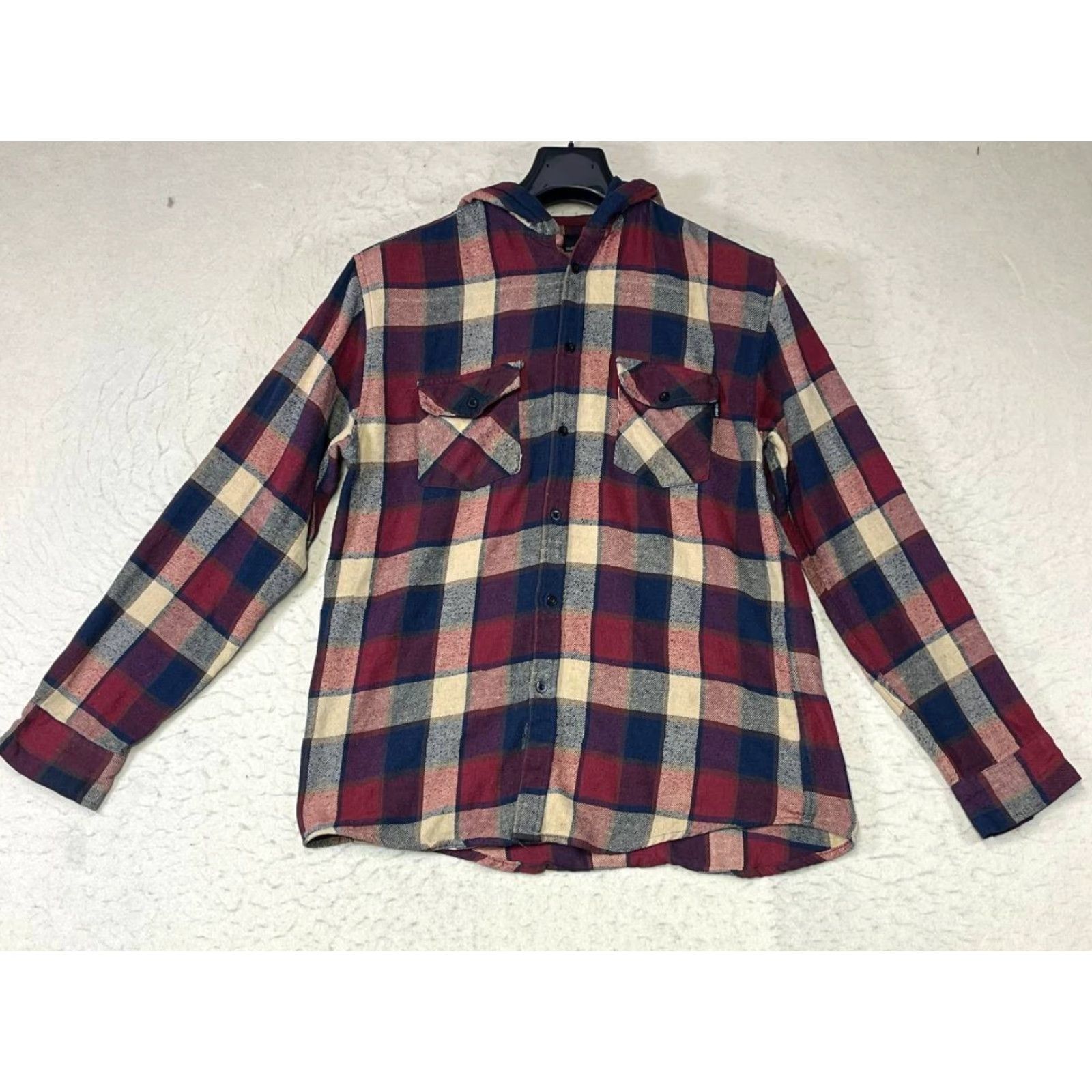 CO Molokai Surf Co Shirt Mens L Red Plaid Flannel Hooded Button Up Beach Outdoors Size US L / EU 52-54 / 3 - 2 Thumbnail