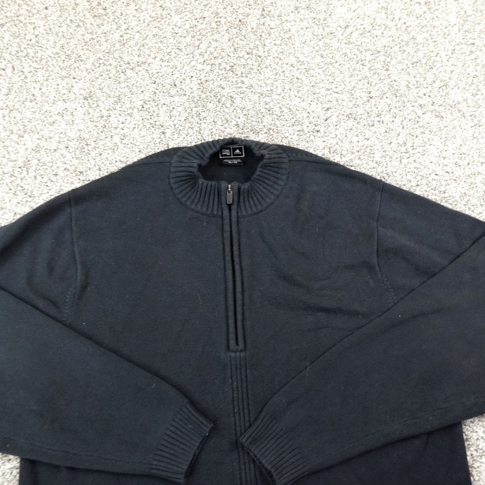 Adidas VTG Adidas Sweatshirt Mens XL Black Climalite Knit Pullover Athletic Sweater Y2K Size US XL / EU 56 / 4 - 3 Thumbnail