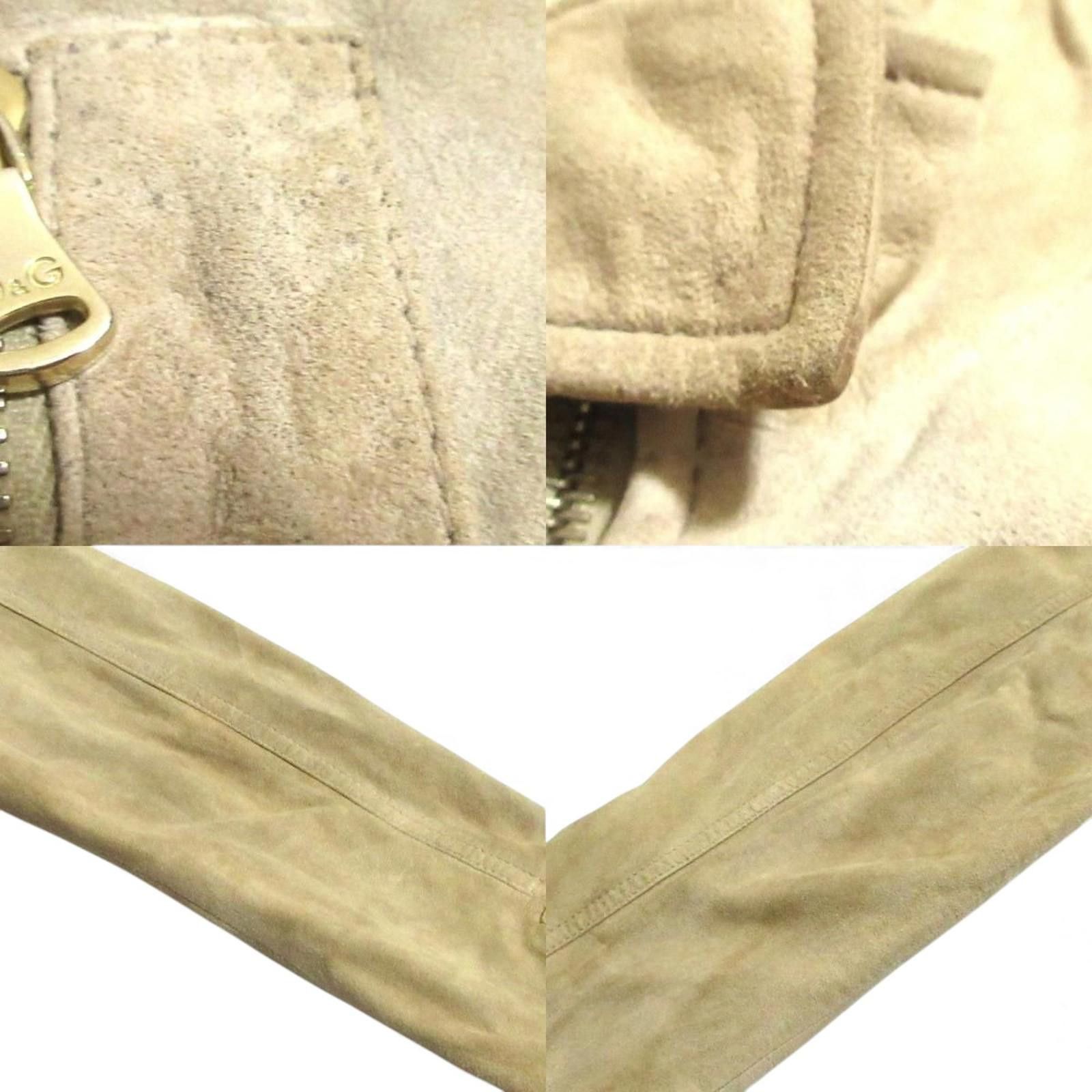 Prada Dolce & Gabbana - Beige Suede Leather Jacket Size US M / EU 48-50 / 2 - 3 Thumbnail