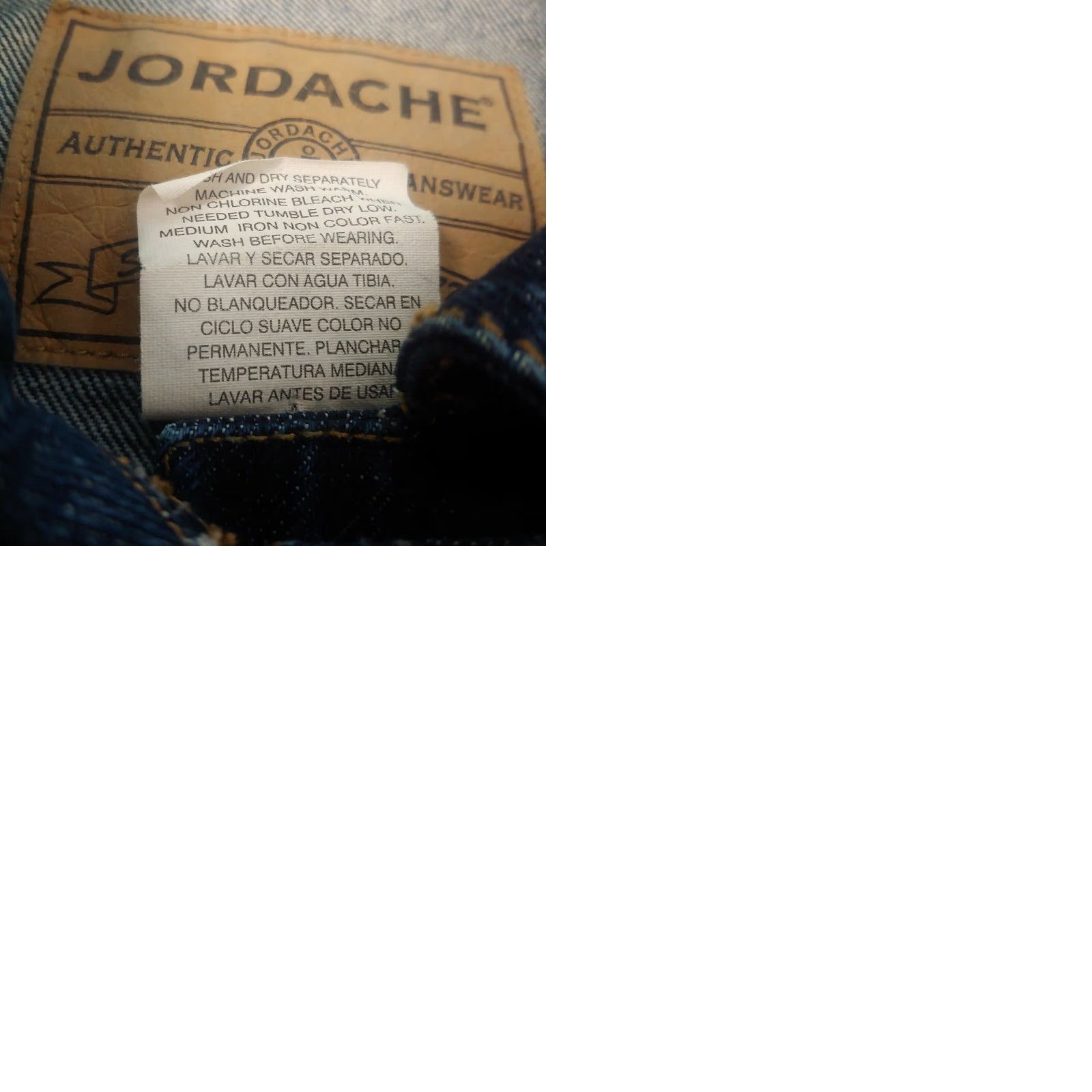 VINTAGE Jordache Jacket Women L Denim Blue Button Up Retro Classic Trucker Jacket Womens