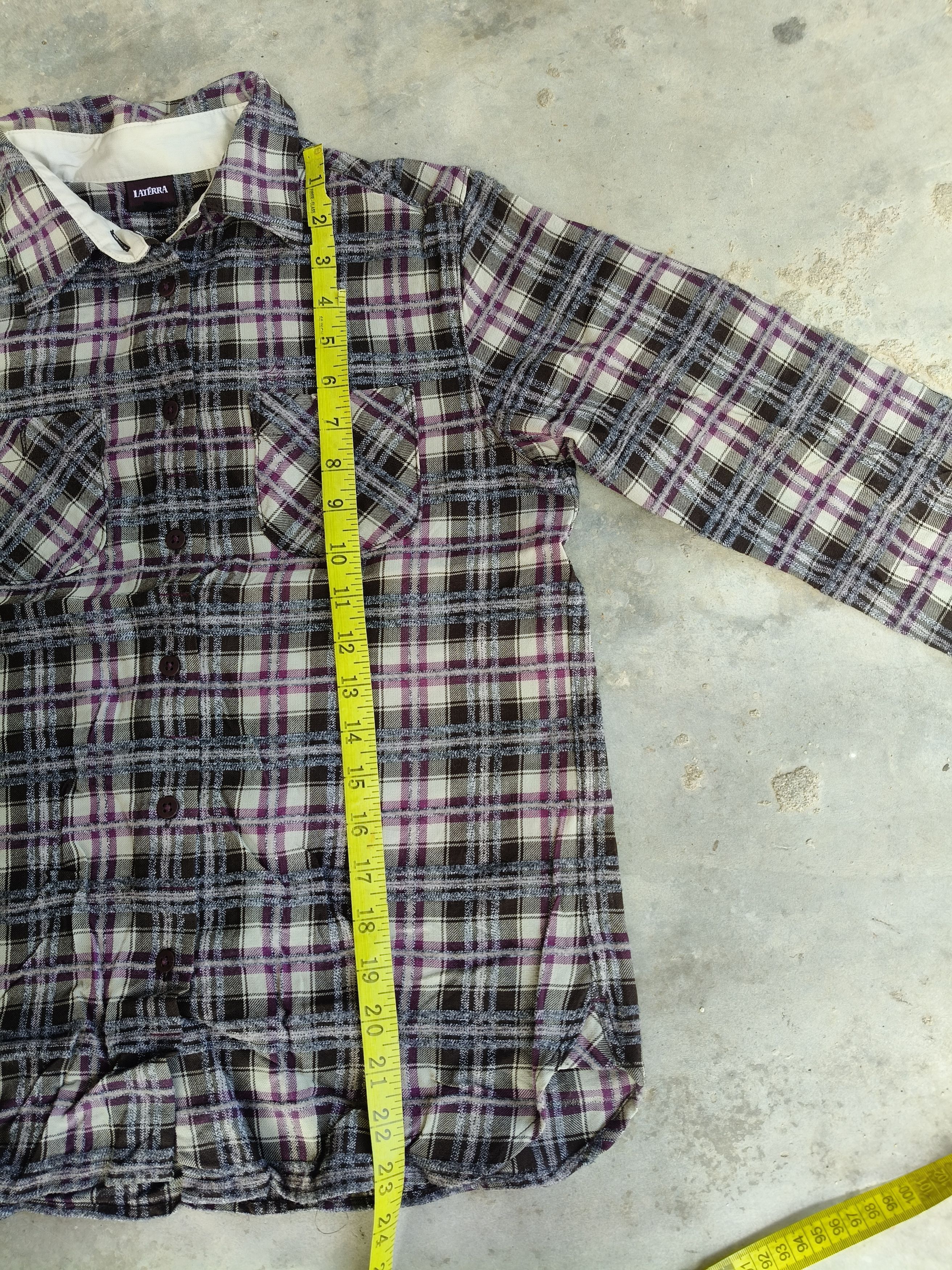 Japanese Brand LATĒRRA Flannel wool Button up Size S / US 4 / IT 40 - 12 Thumbnail