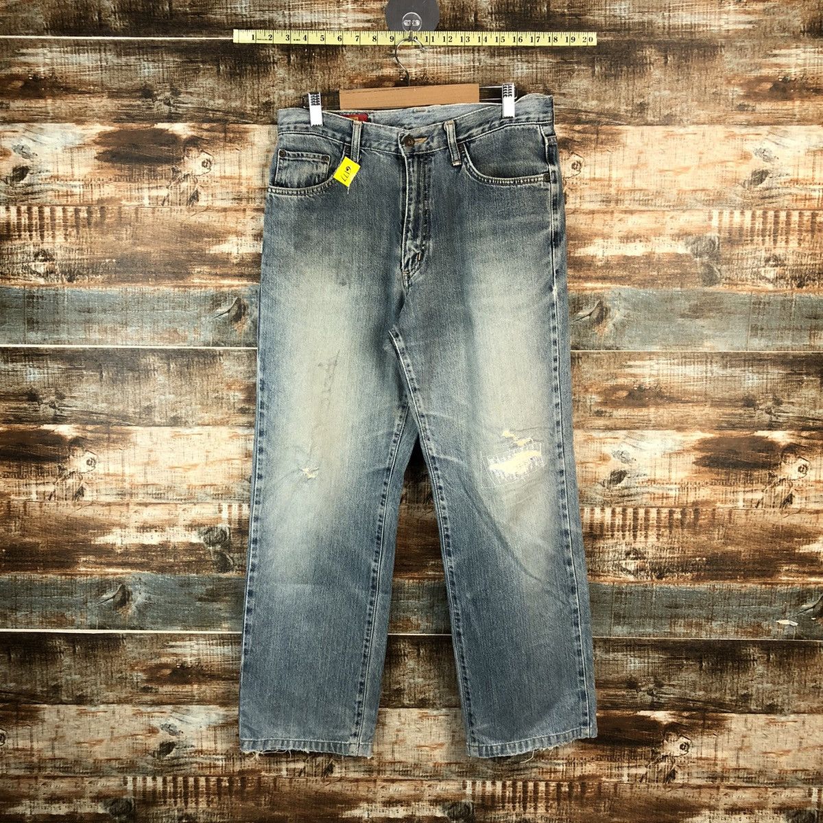 Edwin DL Edwin 604 Blue Distressed Denim Pants #C177 Size US 31 - 1 Thumbnail