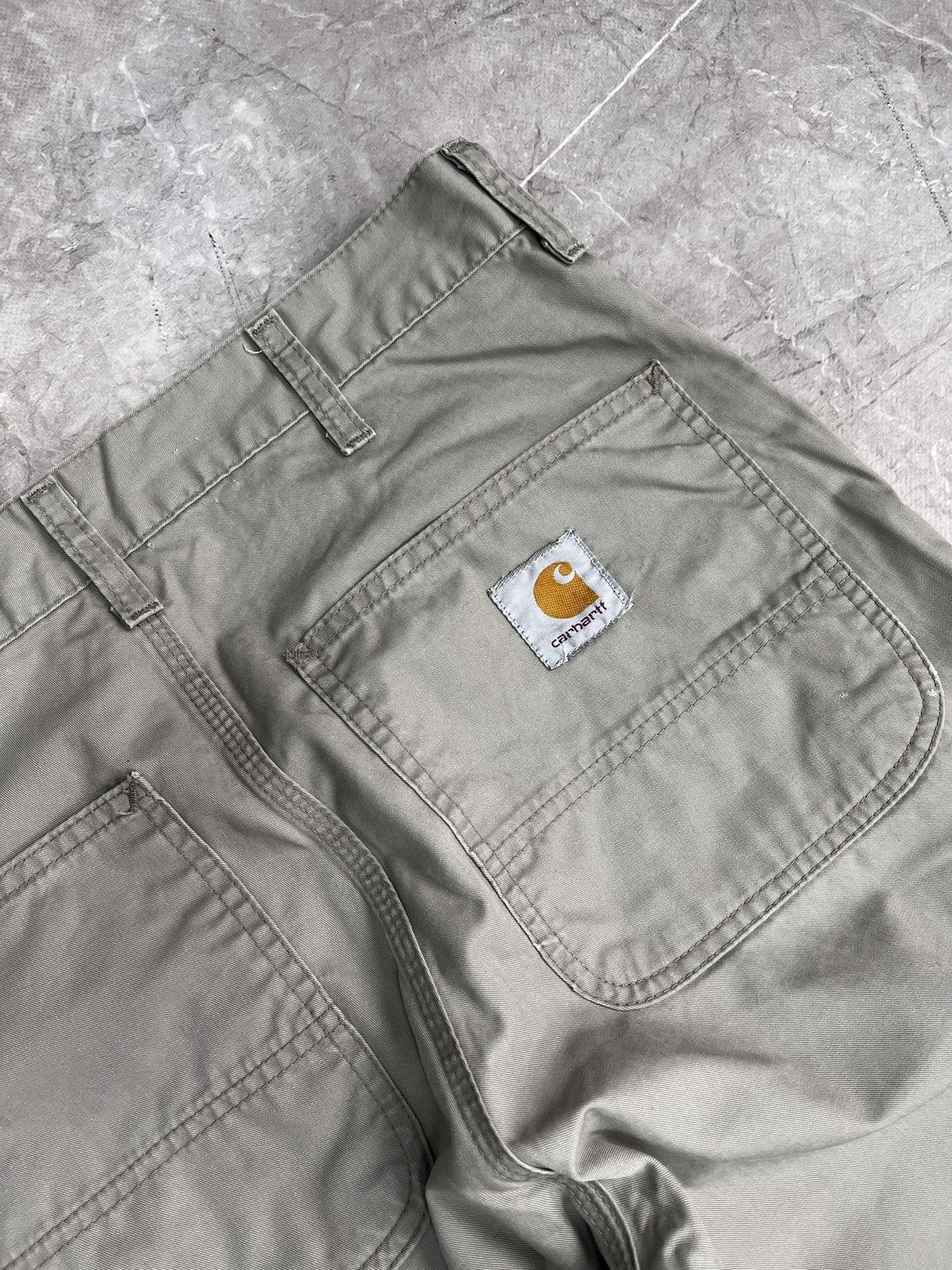 Carhartt Carhartt work pants faded distressed double knee carpenter Size US 31 - 10 Thumbnail