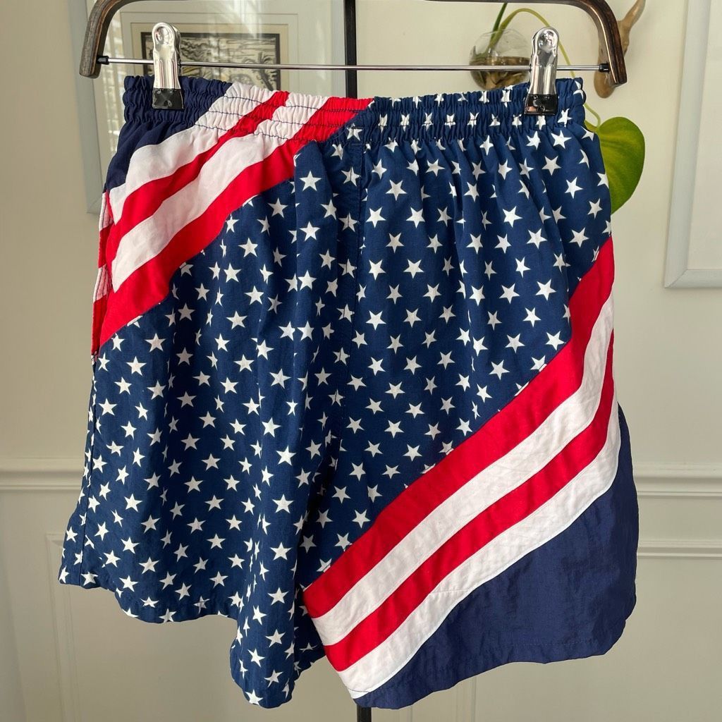 Speedo Vintage 90s Speedo Swim Trunks Men’s American Flag M 6” Inse Size US 32 / EU 48 - 2 Thumbnail