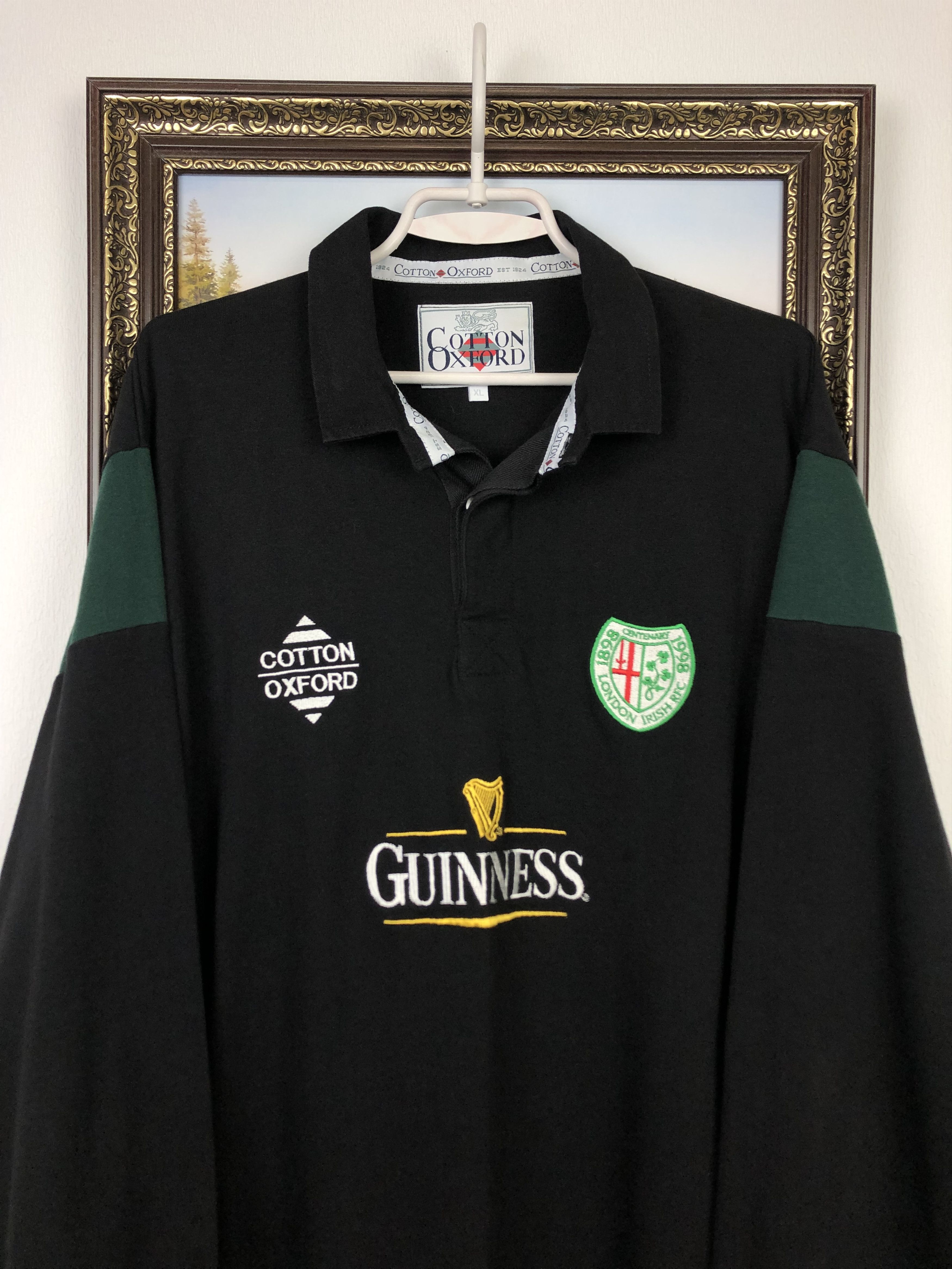 Vintage Vintage London Irish Rugby Shirt Cotton Oxford Jersey Tee Size US L / EU 52-54 / 3 - 2 Thumbnail