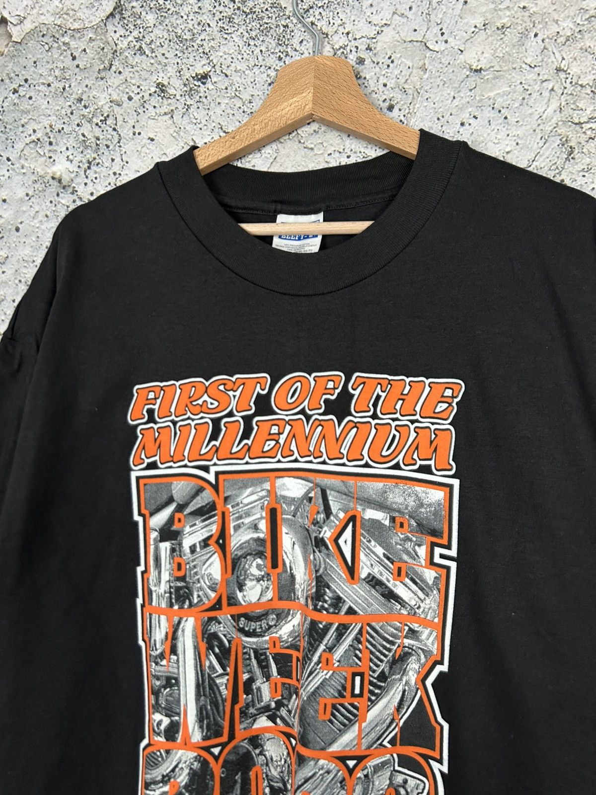 Indian Motorcycle Vintage Bike Week 2000 Dayton Beach Graphic Tee Grunge 90s Size US XL / EU 56 / 4 - 3 Thumbnail