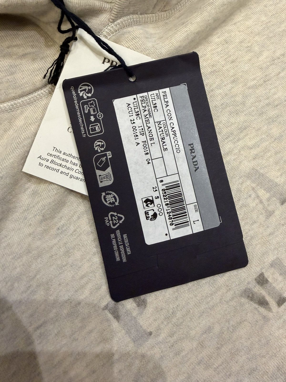 Prada Prada Milano Lightweught Hoodie - Grey Size US L / EU 52-54 / 3 - 4 Thumbnail
