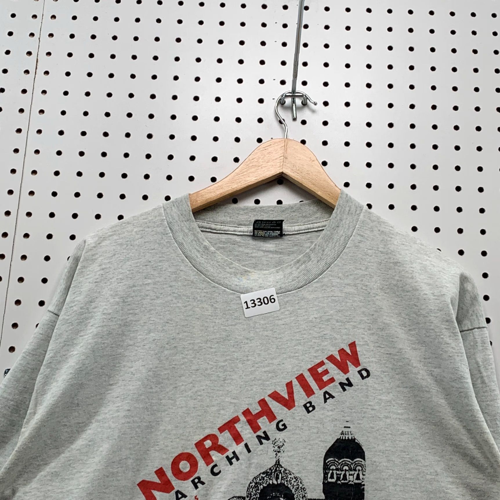 Fruit Of The Loom VINTAGE Northview Marching Band Gray T-Shirt Adult XL Short Sleeve Crew Neck Single Stitch 90s Logo Dreams In Motion Mens/Womens Size US XL / EU 56 / 4 - 6 Thumbnail