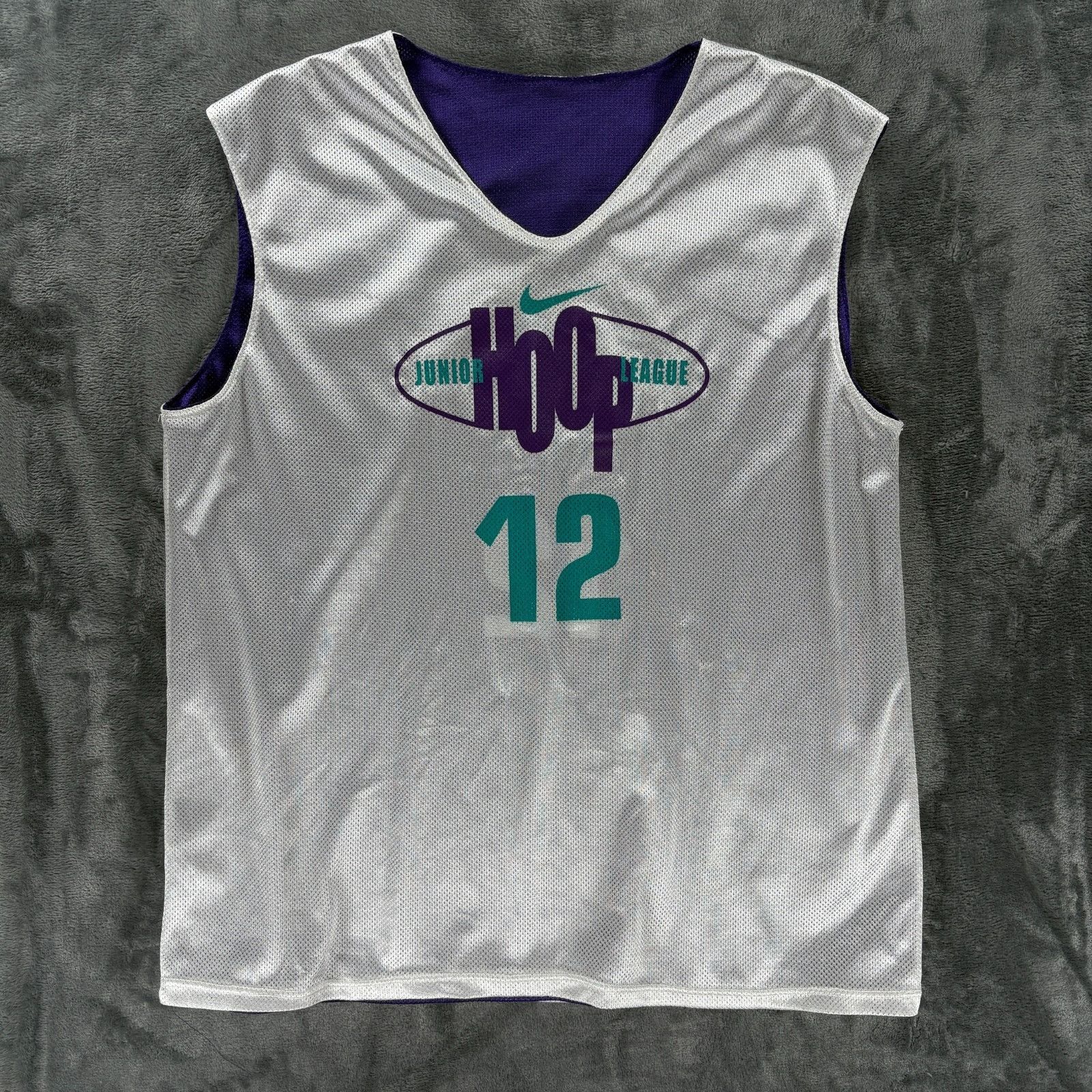 Nike Vintage Nike Junior Hoop League Jersey Purple USA XL Fits Me Size US M / EU 48-50 / 2 - 3 Thumbnail